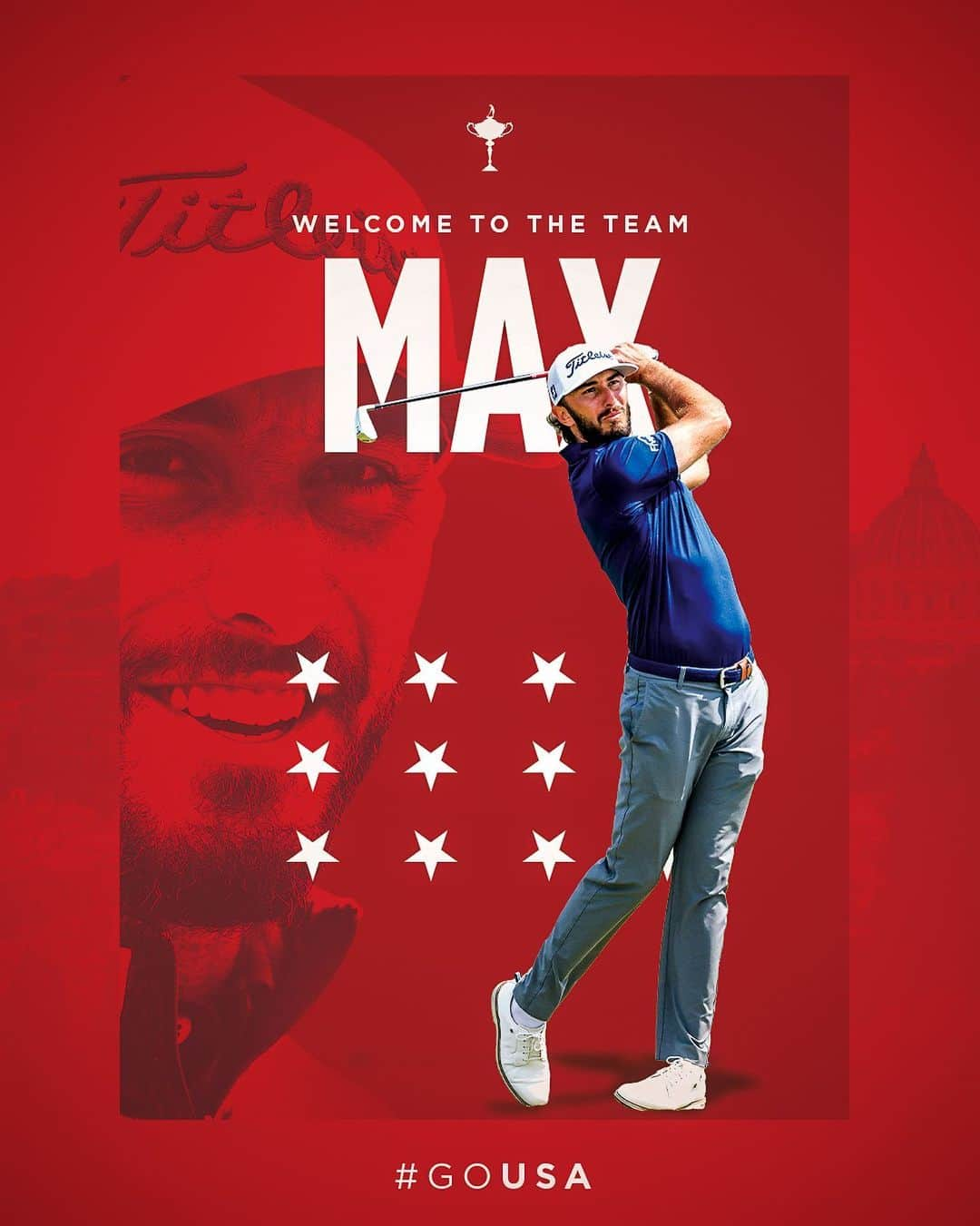 マックス・ホーマのインスタグラム：「Welcome to the team, @max.homa 🤝   #GoUSA | #RyderCup」