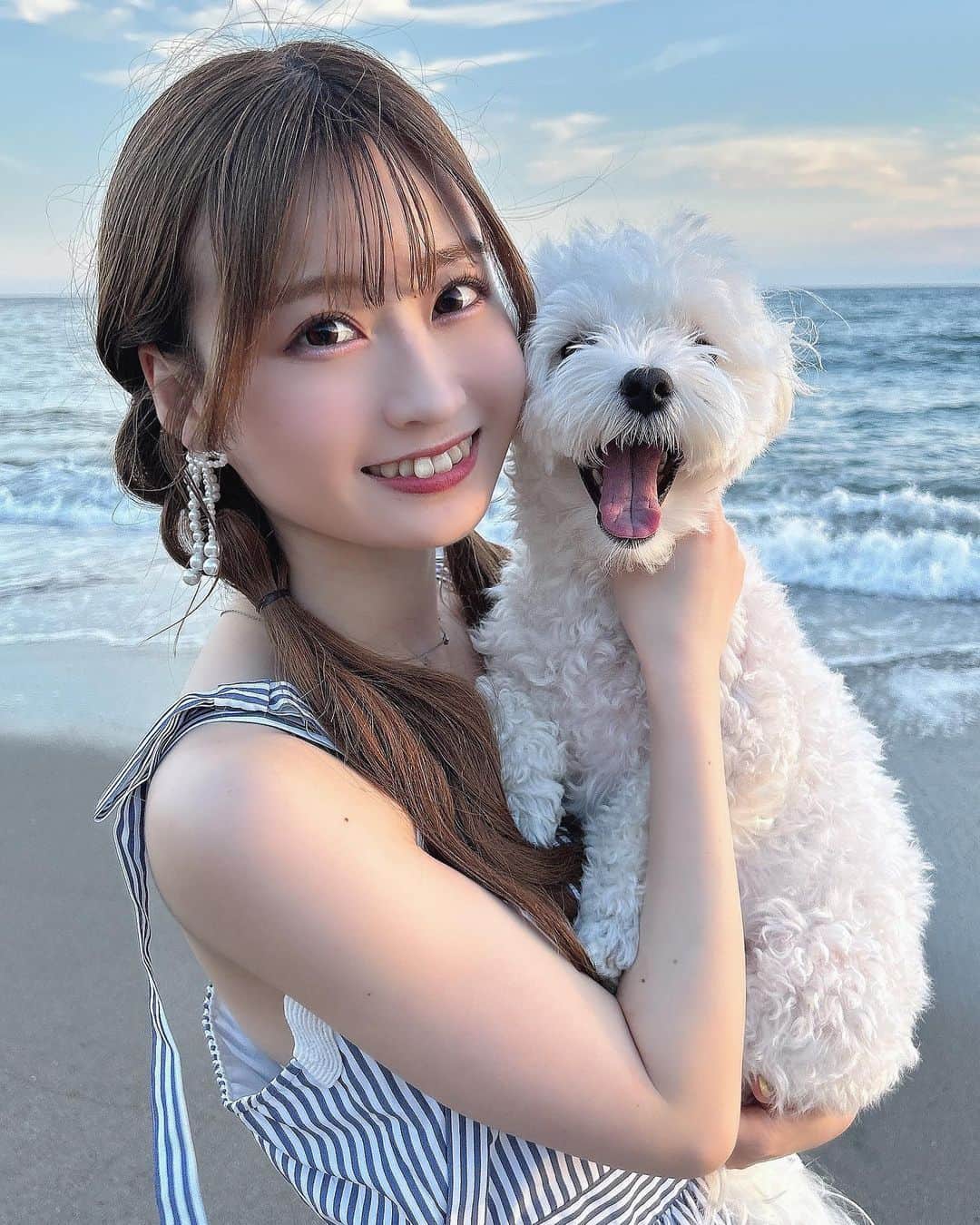 佐野心音のインスタグラム：「大好きな雪吉と🐶🫶🏻」