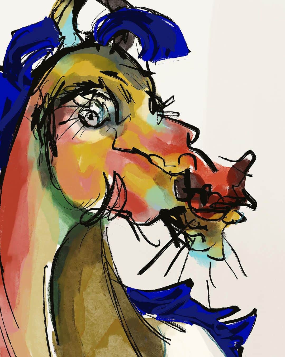 LiLi （矢野り々子）さんのインスタグラム写真 - (LiLi （矢野り々子）Instagram)「🌊夏休み終了😭😭😭  horse  lili 16yrs old  #horse  #drawing  #art  #artworks  #矢野り々子」8月21日 22時58分 - liliko.y