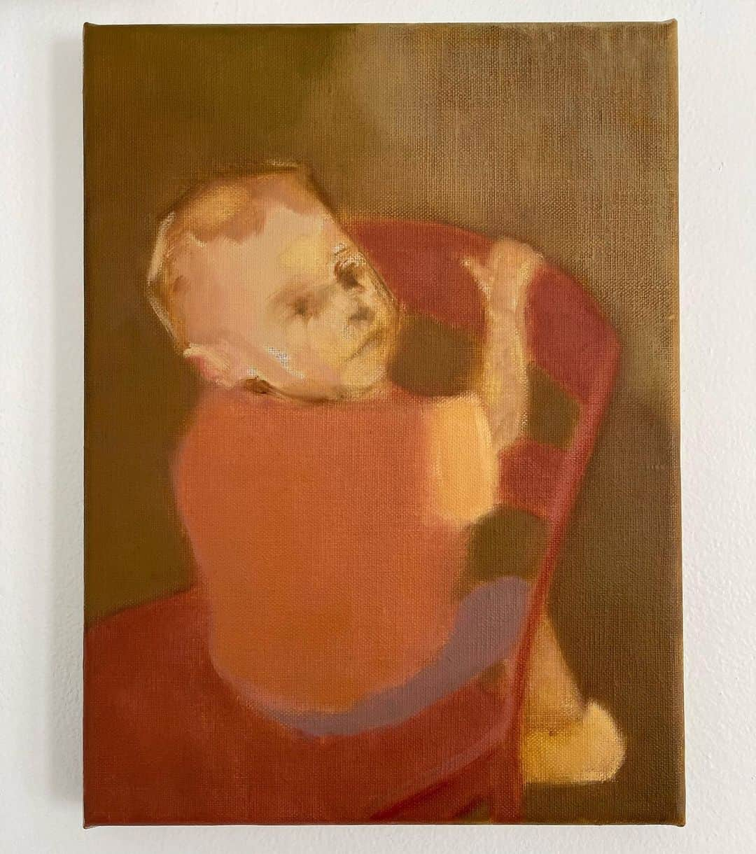 アンドリュー・J・ウェストのインスタグラム：「Precipice  Oil on linen, 9”x12” 2023 . . . #oilpainting #oilonlinen #figurativepainting #figurativeart #figurative #painting」