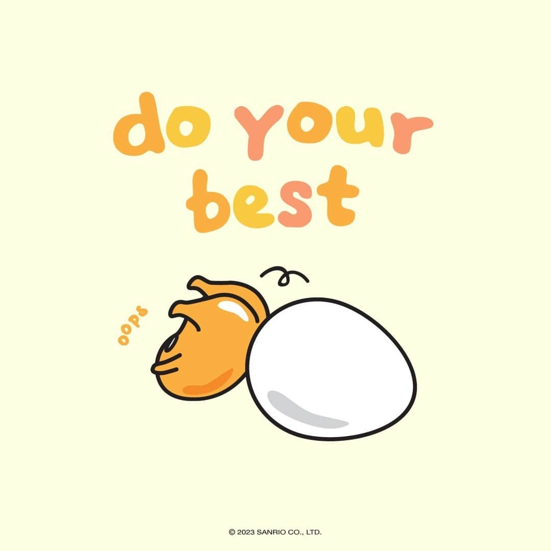 ぐでたまさんのインスタグラム写真 - (ぐでたまInstagram)「your best is gude enough…  #mondaymotivation」8月22日 1時02分 - gudetama