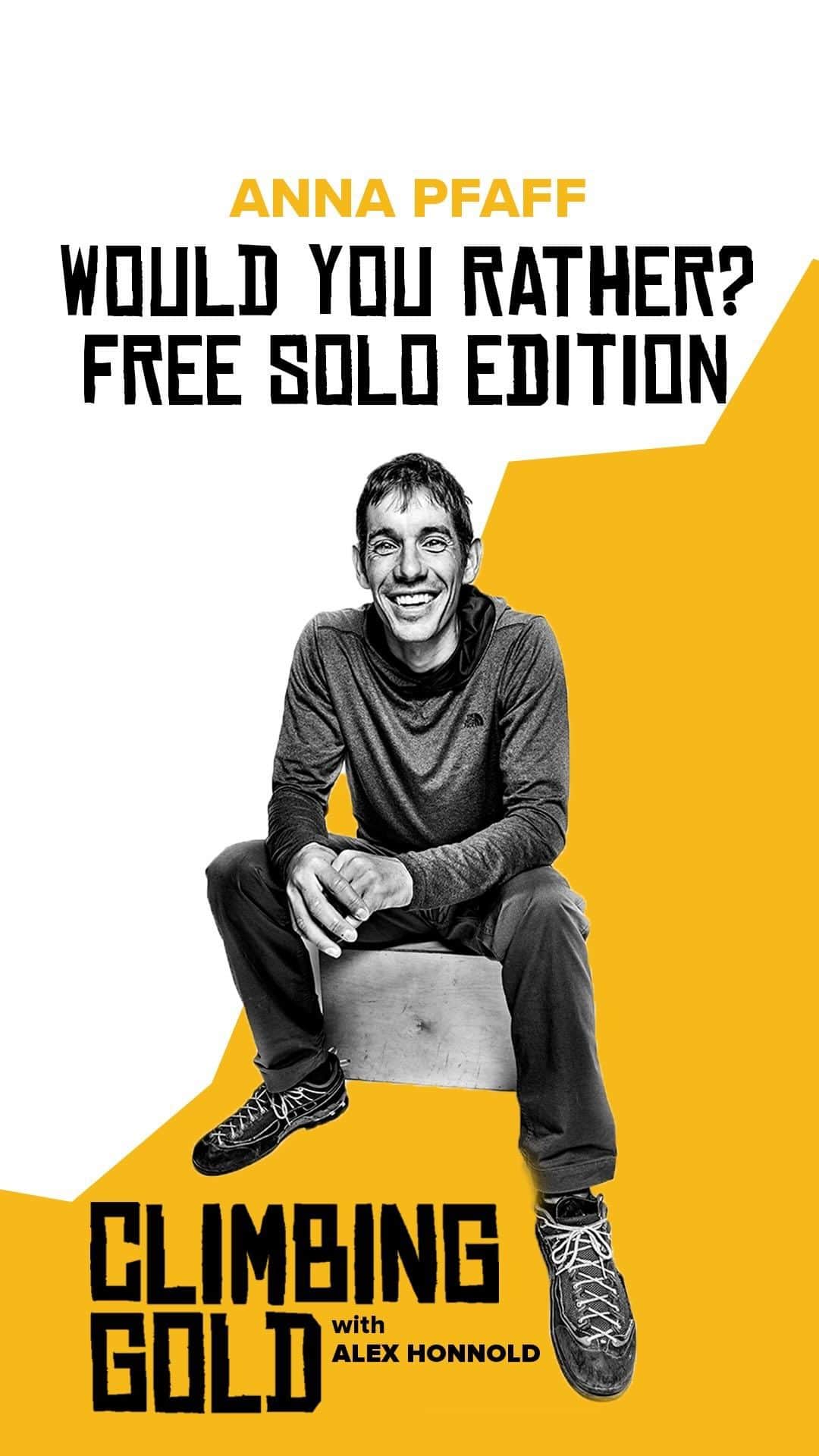 アレックス・オノルドのインスタグラム：「@climbinggold launched a youtube channel! There’s a lot of behind the scenes footage from Climbing Gold interviews. We’ll be sharing full-length episodes and unique clips with you. Check it out at the link in my bio.」