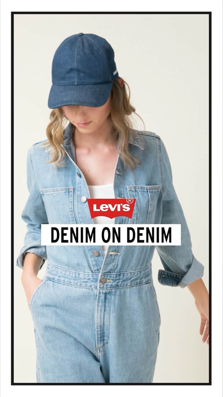 Levi’sのインスタグラム：「Anyone can own the Denim on Denim look. The options are endless and there are absolutely no rules. Mix and match your washes. Play with silhouettes. Or layer it on and on and on...  Shop the looks at the link in bio or stories.」