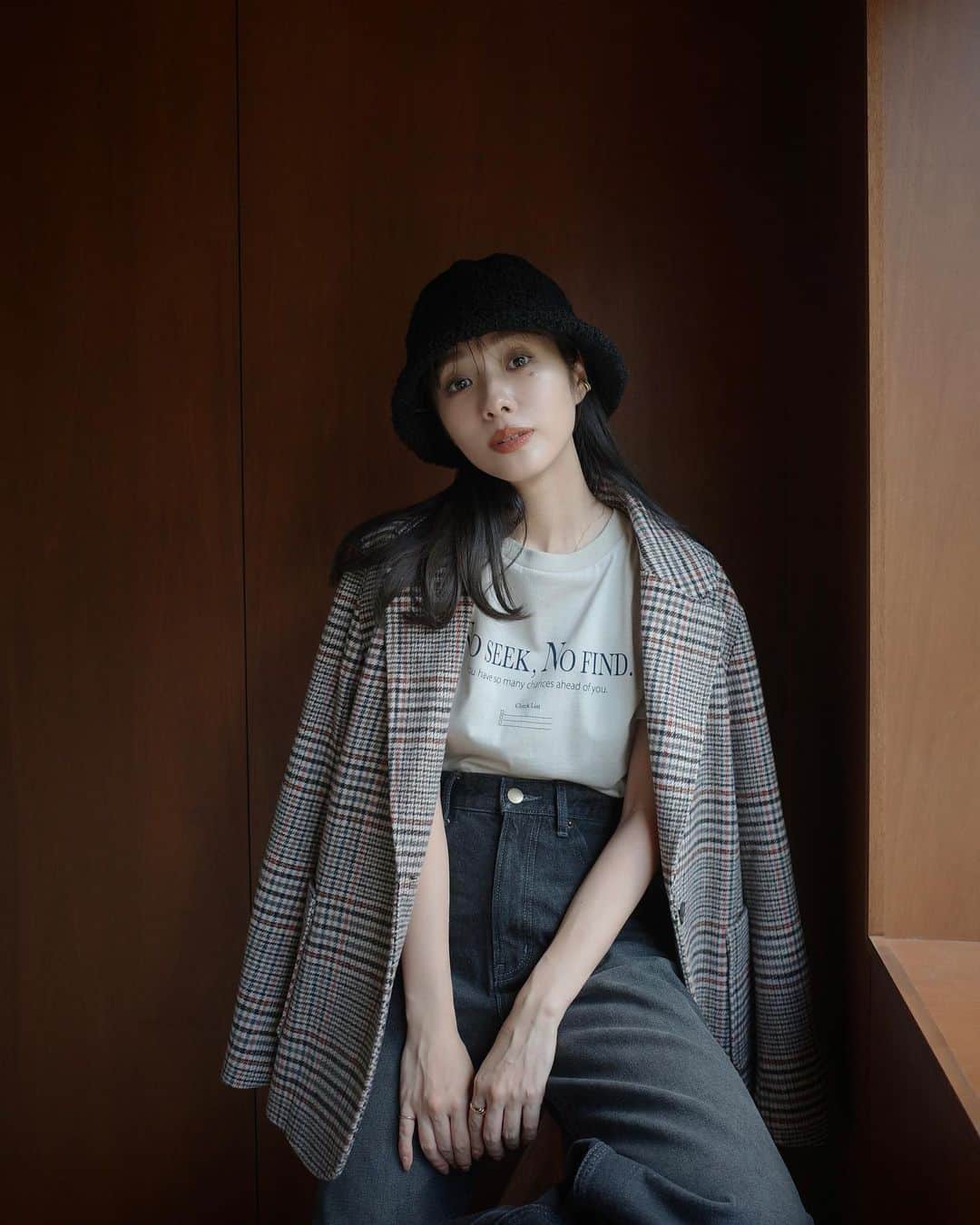 前田希美（まえのん）のインスタグラム：「N WITH. 撮影でした📸 デニムもジャケットも新作です。 お楽しみに…‪‪❤︎‬   #nwith #code #fashion #ootd」