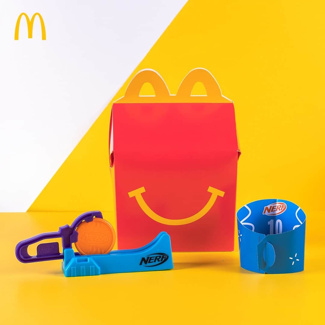 McDonald's Philippinesのインスタグラム：「Join in on the fun with the Nerf Happy Meal! 🌟 Order now via McDelivery and get one toy with every Happy Meal. Collect all 8!」