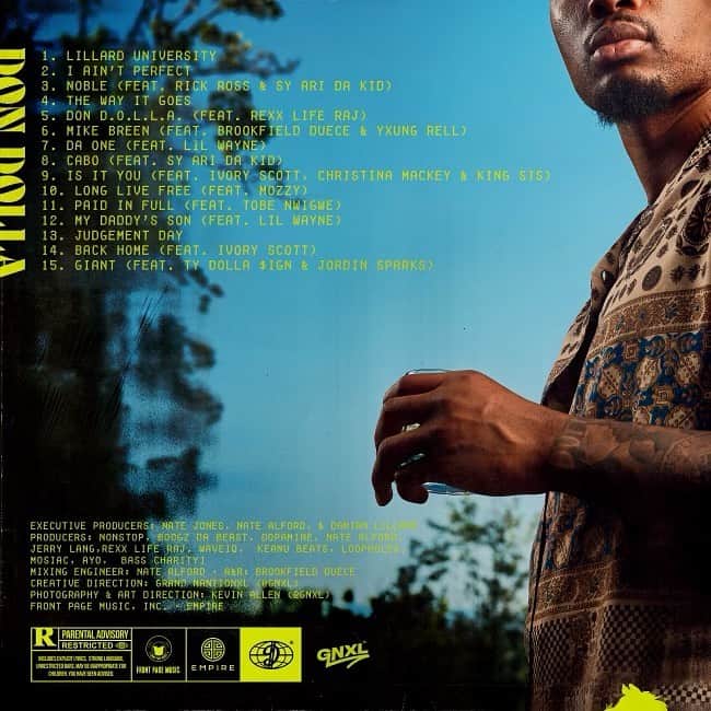 デイミアン・リラードのインスタグラム：「Favorite track on the #DonDOLLA album???」