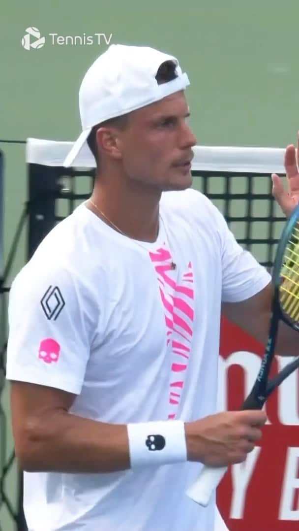 マートン・フチョビッチのインスタグラム：「First round✅ @winstonsalemopen 🎥: @tennistv | @ATPTour @hydrogen_official」