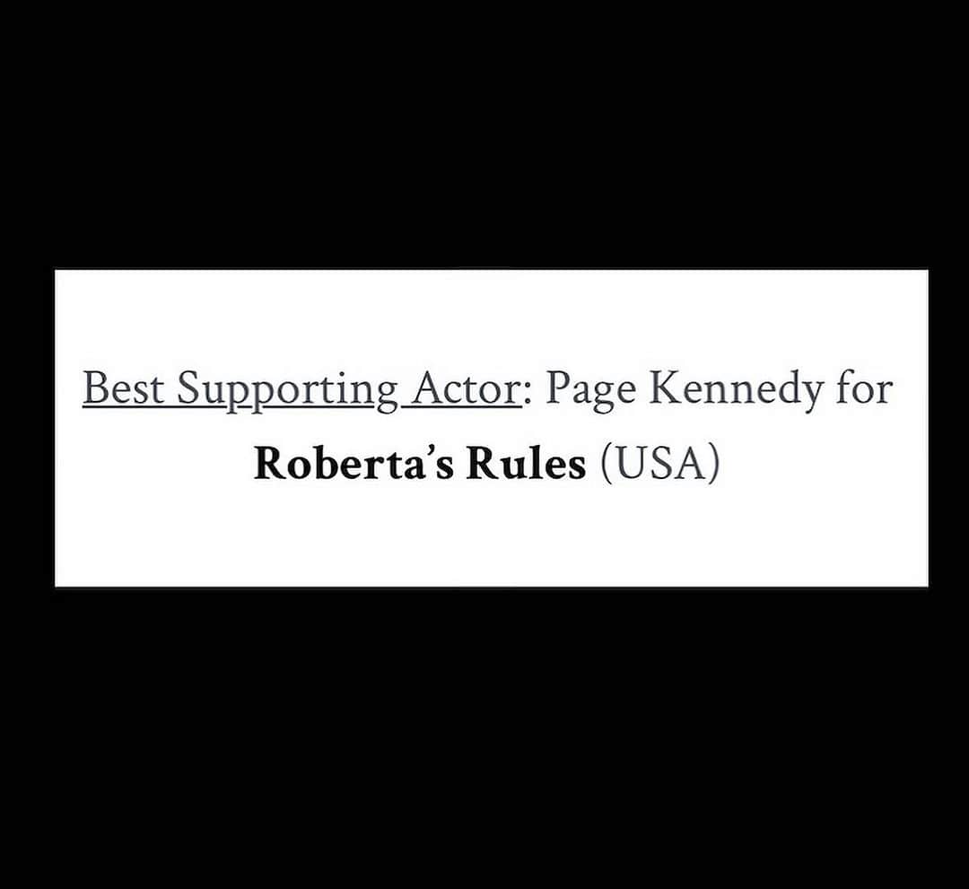 ページ・ケネディさんのインスタグラム写真 - (ページ・ケネディInstagram)「So apparently i won an award for best supporting actor. That’s cool. I mostly happy for my boy @derrexbrady This was his amazing project that made me emotional when i read it. So was honored to be a part of it. #RobertasRules #Casey」8月22日 9時16分 - pagekennedy