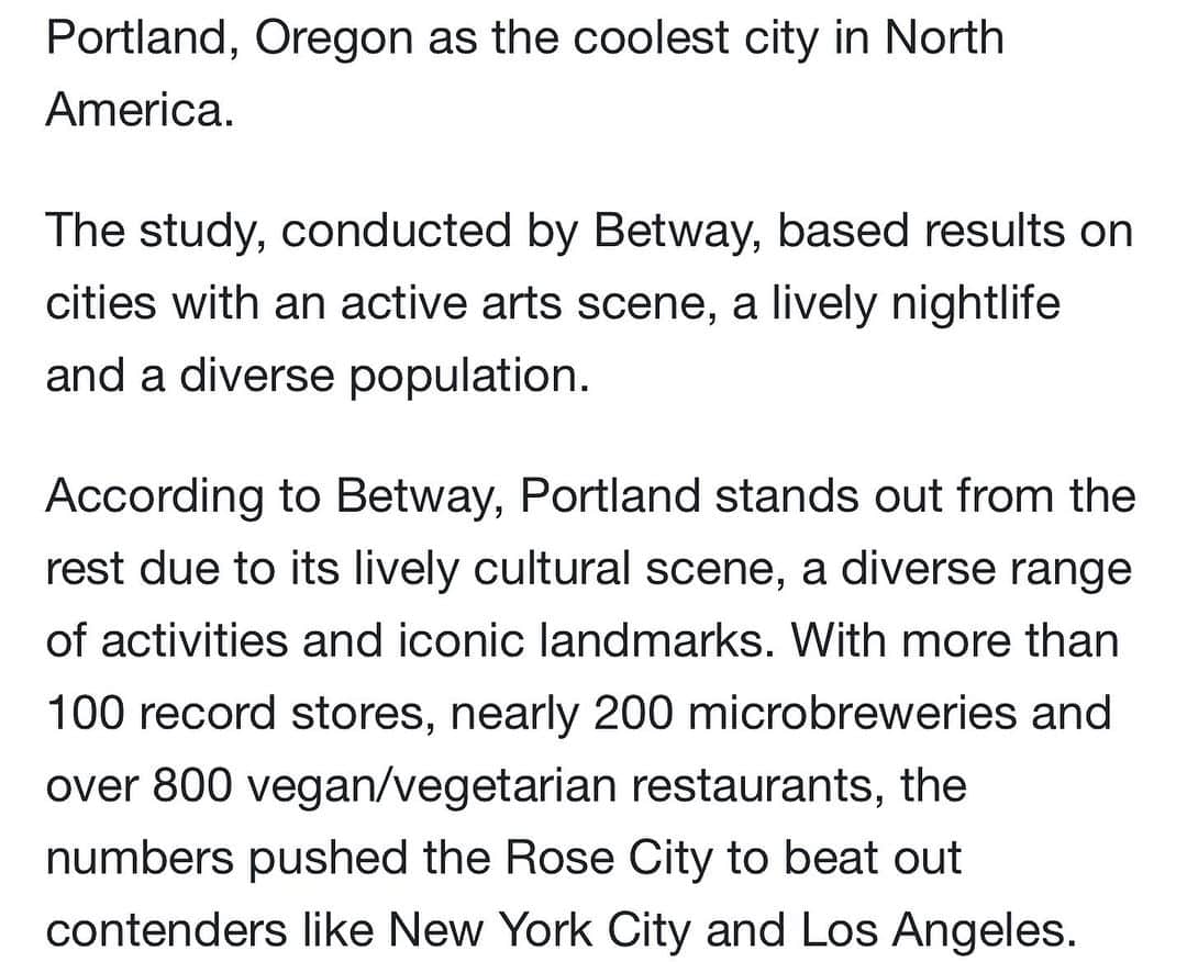 Portlandさんのインスタグラム写真 - (PortlandInstagram)「Portland is now the coolest city in North America. 🙃」8月22日 9時54分 - portland