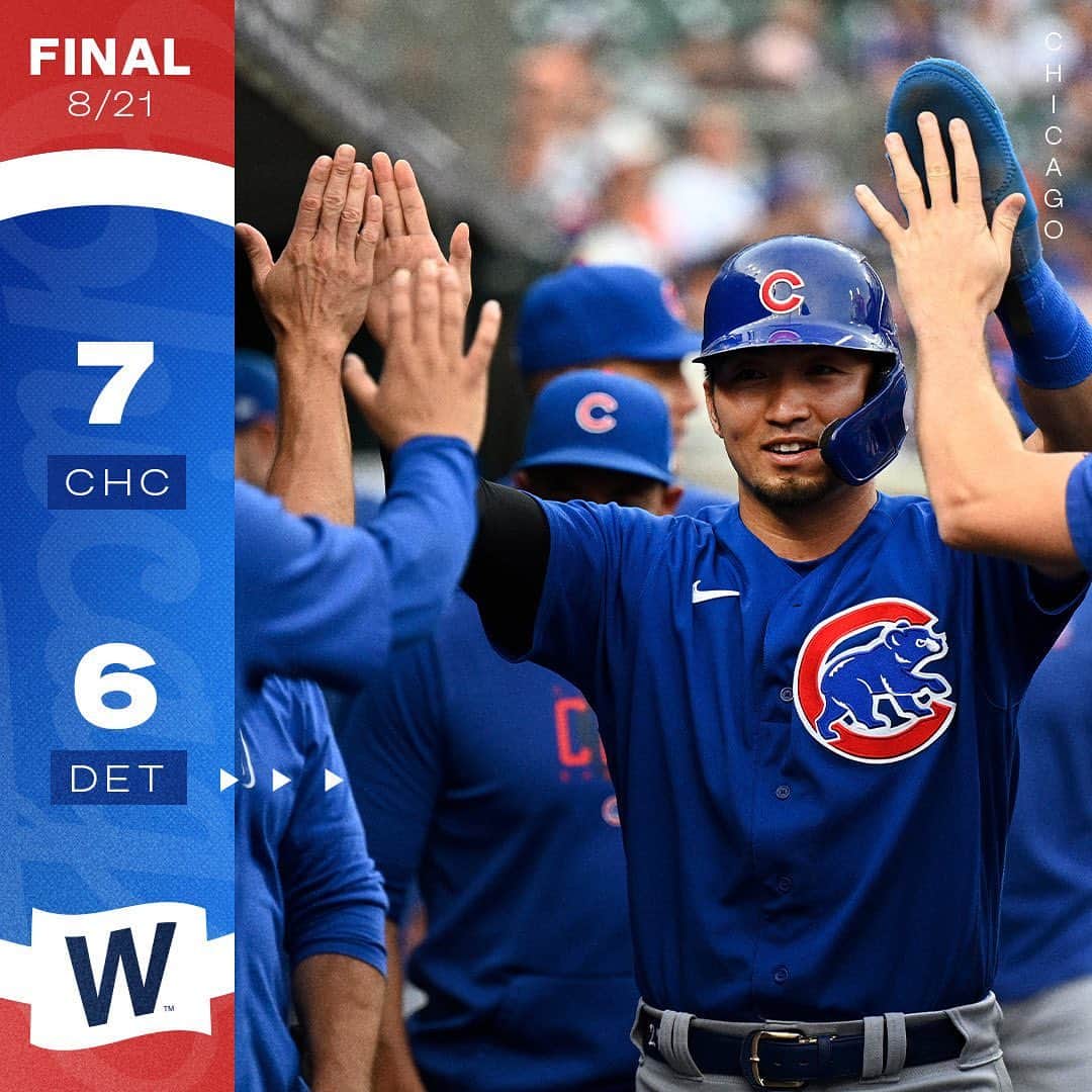 シカゴ・カブスのインスタグラム：「Late-inning win in the Motor City!」