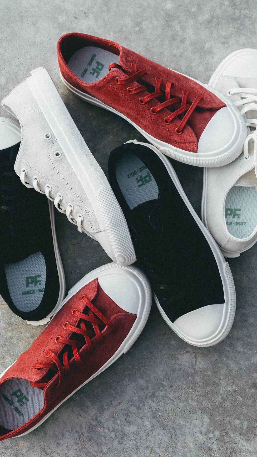 PFフライヤーズのインスタグラム：「JUST IN The All American Suede Collection, available now.」