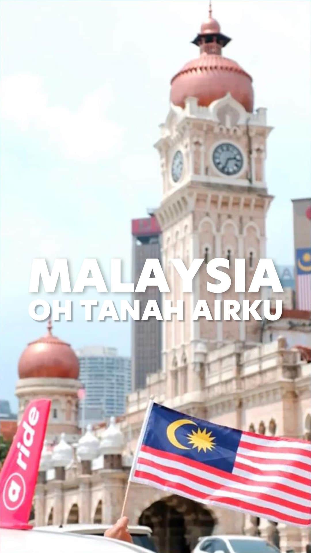 エアアジアのインスタグラム：「Rakyat sepakat membawa perpaduan, Malaysia🇲🇾 megah di puncak kejayaan, Hendak bercuti, airasia Superapp permudahkan Jelajah dunia bukan sekadar di Asean ✈️ 🌎   Spot any familiar places from this video? Tell us in the comment section below! ⬇️   #airasiaSuperapp #ExploreTheWorld #HariKebangsaan #MalaysiaMadani #Merdeka #NationalDay #DestinationHighlight」