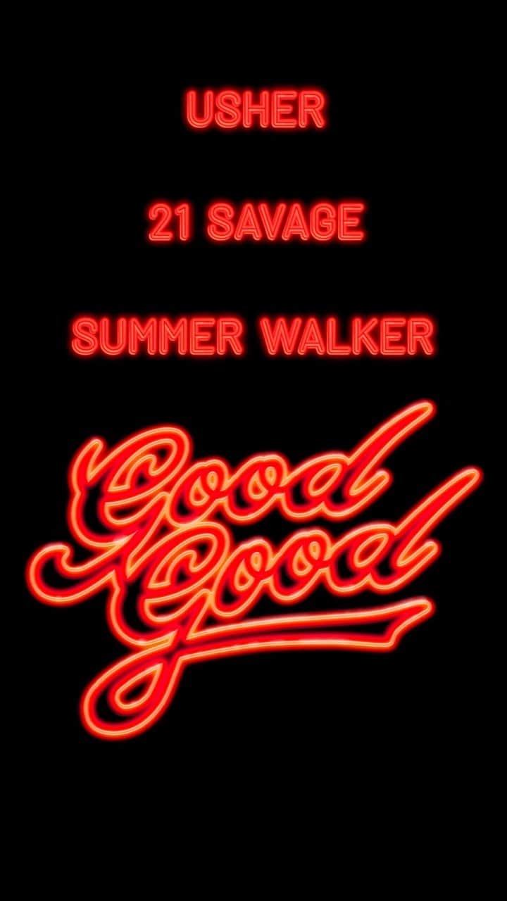 アッシャーのインスタグラム：「‘Good Good’ Official Music Video OUT TOMORROW 7am PT/10am ET @summerwalker @21savage」