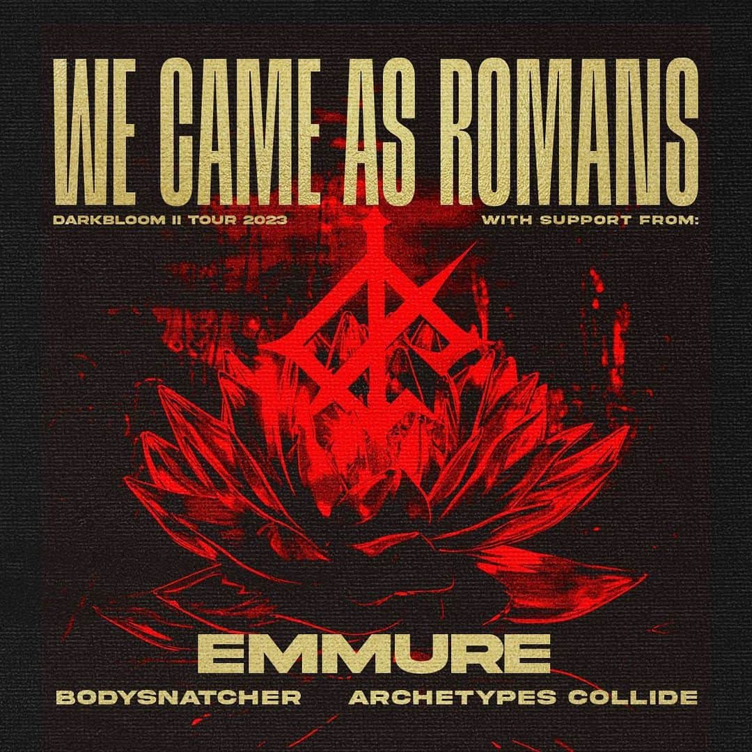 We Came as Romansのインスタグラム：「DARKBLOOM II TOUR starts fall 2023 with @emmurecult, @bodysnatcherfl and @archetypescollide.  ♦️ VIP pre-sale is available now (wcar.soundrink.com) ♦️To get general presale code, text PRESALE to 1 (248) 422-0399 - presale goes live at 10am EST on Wednesday 8/23 ♦️General tickets go on sale Friday (Aug 25) at 10am local   ♦️Want to win a guitar? Submit your proof of ticket purchase to be automatically entered for a chance to win this guitar and a backstage meet & greet!  *All links in bio*  Oct 10 // Indianapolis, IN @ Deluxe at Old National Centre Oct 11// Milwaukee, WI @ The Rave Oct 13 // Grand Rapids, MI @ The Intersection Oct 14 // Cleveland, OH @ House of Blues Oct 15 // Joliet, IL @ The Forge Oct 17 // Buffalo, NY @ Town Ballroom Oct 18 // Toronto, ON @ Danforth Oct 20 // Sayreville, NJ @ Starland Oct 21 // Hartford, CT @ The Webster Oct 22 // Providence, RI @ Fete Music Hall Oct 24 // Albany, NY @ Empire Live Oct 25 // Harrisburg, PA @ HMAC Oct 27 // Norfolk, VA @ The Norva Oct 28 // Carrboro, NC @ Cat's Cradle Oct 29 // Columbia, SC @ The Senate Oct 31 // Fort Lauderdale, FL @ Revolution Nov 1 // Tampa, FL @ Jannus Live Nov 3 // New Orleans, LA @ House of Blues Nov 4 // Dallas, TX @ House of Blues Nov 5 // San Antonio, TX @ Vibes Event Center Nov 7 // Tucson, AZ @ Encore Nov 8 // San Diego, CA @ House of Blues Nov 10 // Pomona, CA @ Fox Theater Nov 11 // Las Vegas, NV @ Brooklyn Bowl Nov 12 // Salt Lake City, UT @ The Complex Nov 14 // Denver, CO @ Ogden Theatre Nov 15 // Omaha, NE @ The Admiral Nov 17 // St. Louis, MO @ Red Flag Nov 18 // Cincinnati, OH @ Bogart's Nov 19 // Nashville, TN @ Brooklyn Bowl」