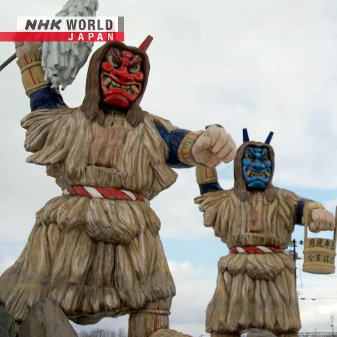 NHK「WORLD-JAPAN」さんのインスタグラム写真 - (NHK「WORLD-JAPAN」Instagram)「Have you heard of namahage? 👹 Each year these fearsome creatures roar and stomp their way down from the mountains into the homes of villages on the Oga Peninsula. 🍶 They come to check up on the local families and see if the children are behaving. 😨😭 Their noise is to drive away evil spirits and bring good luck. . 👉 What are the origins of these ogre-like creatures?｜Watch｜Spiritual Explorers- Namahage: Fearsome Guardians of Oga Peninsula｜Free On Demand｜NHK WORLD-JAPAN website.👀 . 👉Follow the link in our bio for more on the latest from Japan. . 👉If we’re on your Favorites list you won’t miss a post. . . #namahage #なまはげ #japanesedeity #oni #anzenji #ogashinzanfolkloremuseum #japaneseculture #japanesetradition #japanesefolklore #japanesemasks #anzenji #discoverjapan #ogapeninsula #nhkworldjapan #japan」8月23日 6時00分 - nhkworldjapan