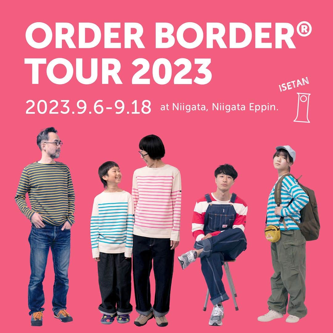 G.F.G.S.さんのインスタグラム写真 - (G.F.G.S.Instagram)「ORDER BORDER TOUR 2023  9/6(wed)-9/19(mon)の期間 伊勢丹新潟店の1F NIIGATA越品(@eppin_niigata_isetan )コーナーにて、 ORDER BORDERのポップアップをいたします。  店頭にはレギュラー・ライトモデル共に各ボディ・ピッチ・カラーサンプルを豊富に取り揃え展示いたします。 期間中の土日祝日にはG.F.G.S.スタッフが在店し、オーダーのアドバイスや製品や製作現場についてのご質問にお応えできますので、この機会にぜひお立ち寄りください。  スタッフ在店日 --- 9/6(wed) 9/9(sat)-10(sun) 9/16(sat)-9/18(mon) ---  ※POPUP期間中(9/6-9/19)、加茂市のラボでのOPEN LABはお休みさせていただきます。  ―――――――――――  伊勢丹新潟店  〒950-8589 新潟県新潟市中央区八千代1-6-1 TEL 025-242-1111  営業時間　10：00～19：00  ※会期中の営業時間や休業日等  詳細は公式HPやSNS等でご確認ください。  ――――――――――― #gfgs #orderborder #新潟市 #新潟イベント #伊勢丹  #新潟伊勢丹 #isetan #手仕事 #丁寧な暮らし #衣食住 #セレクトショップ #ファッション #オーダー会 #ワードローブ #カスタム #セミオーダー #秋服 #冬服 #買い物 #選ぶ #着心地 #お出かけ #カジュアル #シンプル #カットソー #デイリーウェア #ボーダー #しましま #ボーダートップス」8月22日 17時00分 - gfgs