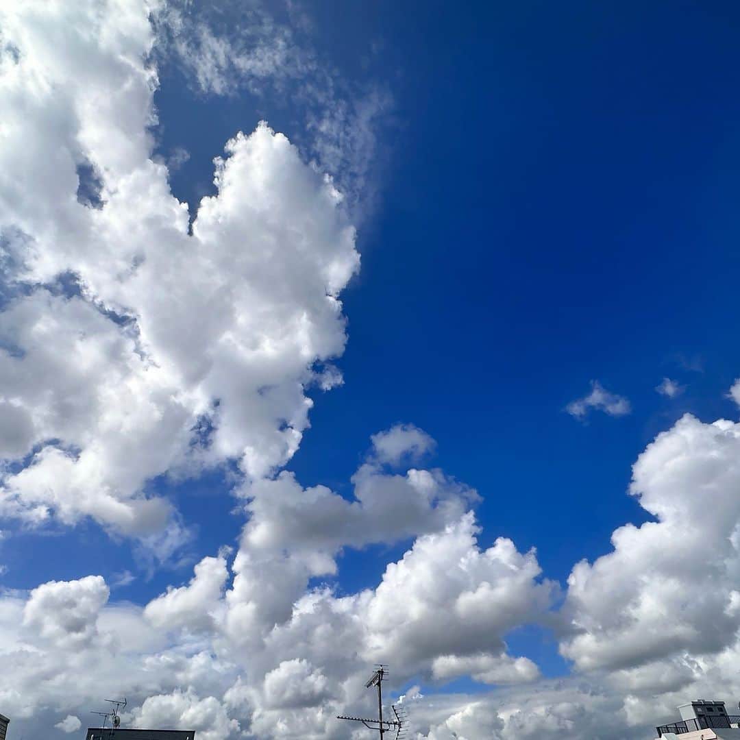 JILLのインスタグラム：「朝は青空とモクモク雲。 午後からは雨が降ったり止んだり、 雷もゴロゴロ⚡️。 大気不安定。  なんとか福岡ツアーファイナルがある 8/26の週末には、 天候がおさまって 穏やかになって欲しいと 願うばかりでございます🙏  #PERSONZ #8月26日_福岡電気みらいホール —————————————- PERSONZ「I AM THE BEST TOUR」  5月06日_横浜赤レンガ倉庫 5月07日_横浜赤レンガ倉庫 6月18日_高知県立県民文化ホール グリーンホール 6月24日_札幌CUBE GARDEN 7月02日_ヒューリックホール東京 7月22日-仙台rensaホール 7月23日_函館金森ホール 8月04日_名古屋ダイアモンドホール 8月05日_大阪クラブクワトロ 8月11日_新潟LOTS 8月12日_高崎芸術劇場スタジオシアター 8月26日_福岡電気みらいホール —————————————- #jillpersonz  #personz  #youtubepersonzチャンネル #note  #jillpersonz  #エアプレ #JILLプレ #ラジオ高崎 #三味線jill屋」