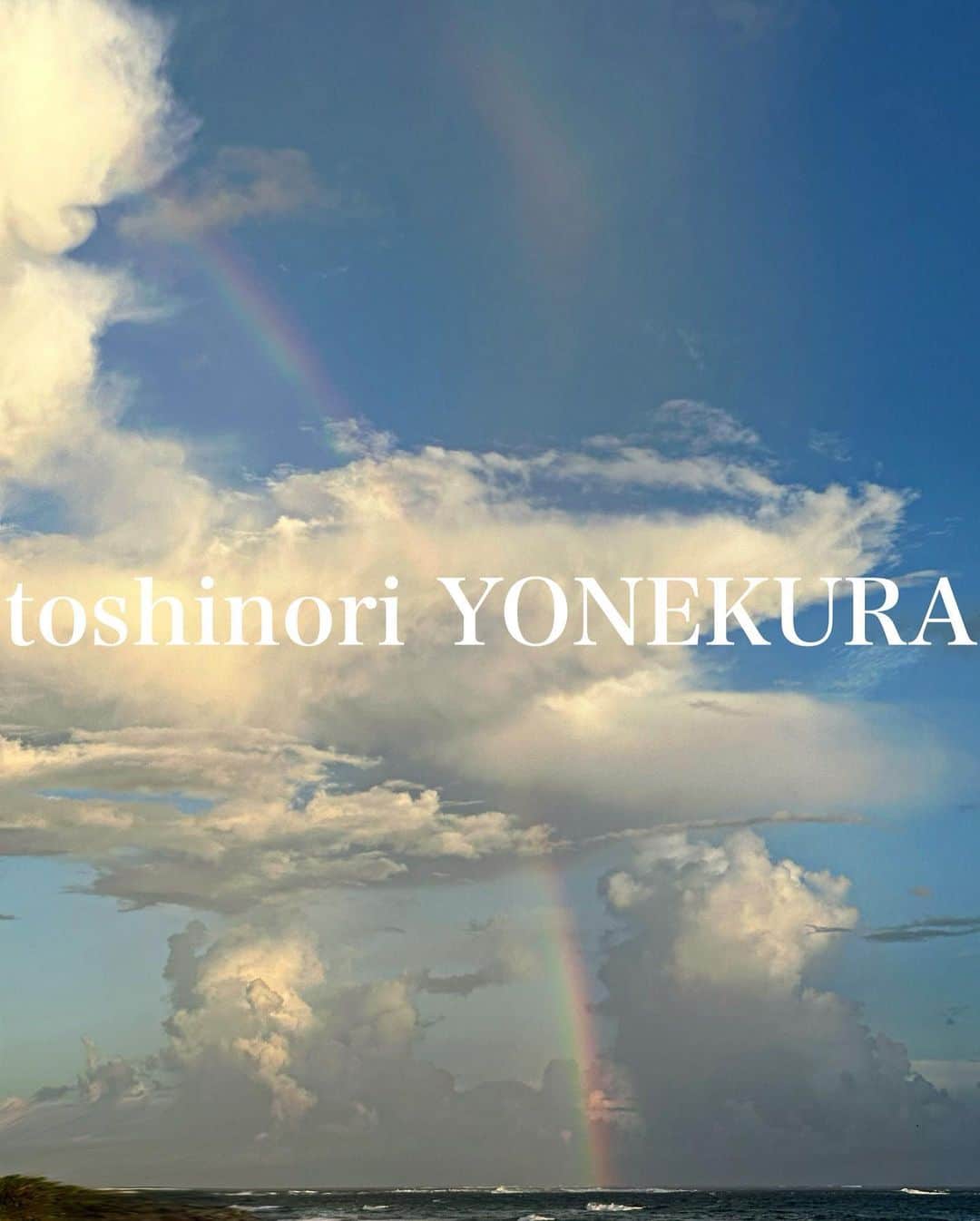 米倉利紀のインスタグラム：「double rainbow🌈🌈  #島暮らし #スコール #ほんのりダブル」