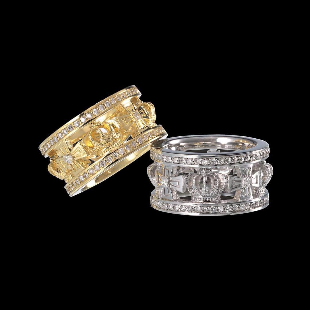 ジャスティンデイビスのインスタグラム：「⠀ MEDIEVAL WEDDING BAND DIAMONDS   ※価格詳細は🔗よりお問合せください。  #justindavis #ジャスティンデイビス #weddingband  #k18 #grj175」