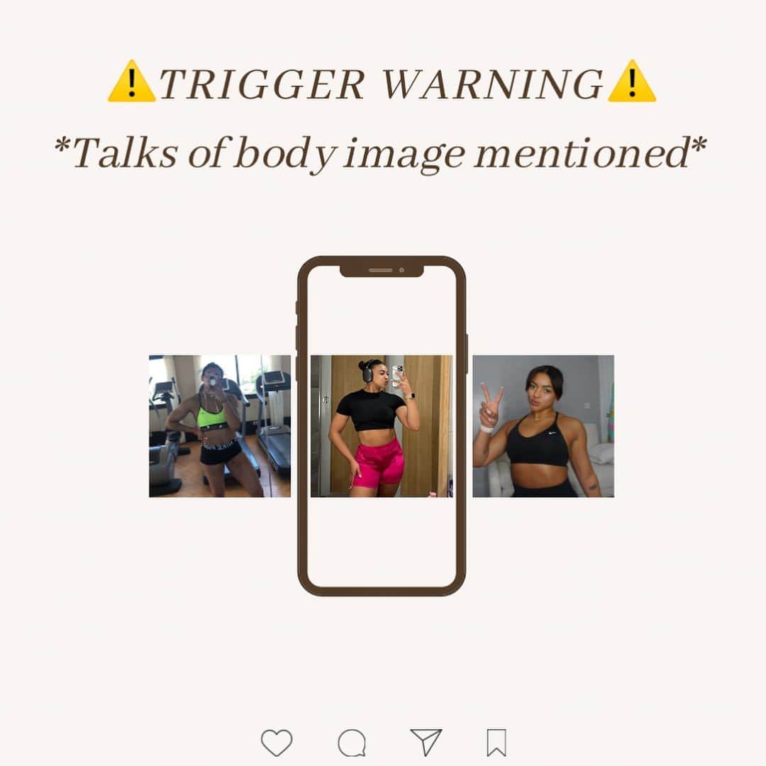 のインスタグラム：「⚠️TRIGGER WARNING ⚠️  Let’s talk body image…   As you guys know I was an elite gymnastics for 20 years of my life. Throughout my time in gymnastics body image was always a HUGE topic of conversation that surfaced around me pretty much daily since the age of 8/9 years old.  In my career I was told multiple times, I was to big to be a gymnast, I had to much muscle, I wasn’t the right shape, I was getting injured because I was to big, told to keep food diaries from a very young age, weighed once or even twice a week from the ages of 8 or 9 etc. Nobody seemed to interested in how I performed in the gym it just always seemed to be about how I looked?! (Which is wild!)  So you can imagine after 20 years of hearing the same things repeated to you over and over, it starts to give you a very distorted view of yourself.   1. In this photo I’m 20 years old, full time gymnast training 25+ hours a week and still getting told I’m to big. If I’m honest I ate everything I wanted out of rebelling against everyone who told me to eat certain foods. But the immediate regret I’d get I’d almost instantly go and burn it off! (This pic was taken when I was on holiday and just done like 40 mins of cardio out of guilt).   - Second picture, I’m about 2 months post retirement, probably the biggest I’ve been, but I was on a come down from training 25+ hours a week, still eating what I used to be able to eat because I exercised so much and still trying to go to the gym x2 a day. As you can imagine felt really unhappy in myself because I was confused why I was constantly gaining weight even though my food hadn’t changed and I’d go to the gym x2.   - Final picture 8/9 months post retiring from sport. No clue what I weight because it’s irrelevant, I eat so much healthier than I ever have done in my life, I can guilt free eat now, I fuel my body correctly for what I do in my days, I love exercise and moving my body and don’t see it as any kind of punishment. All of this to me is a miracle and if a year ago you would told me I’d feel like this in myself I wouldn’t of believed anyone. I’ve done so much self developing on this subject for myself and it’s been life changing… Continued caption👇🏼」