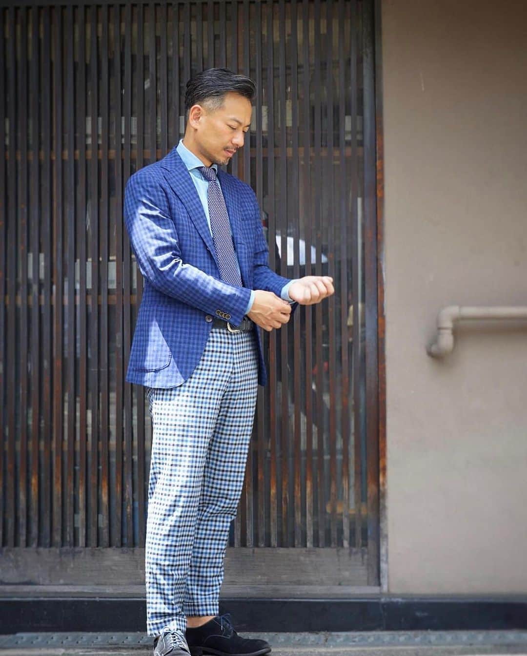 Luxumさんのインスタグラム写真 - (LuxumInstagram)「Checkered Jacket × Checkered Pant  #check  #casualstyle  #mensfashion  #オーダースーツ  #オーダータキシード」8月22日 18時03分 - order_suit_luxum