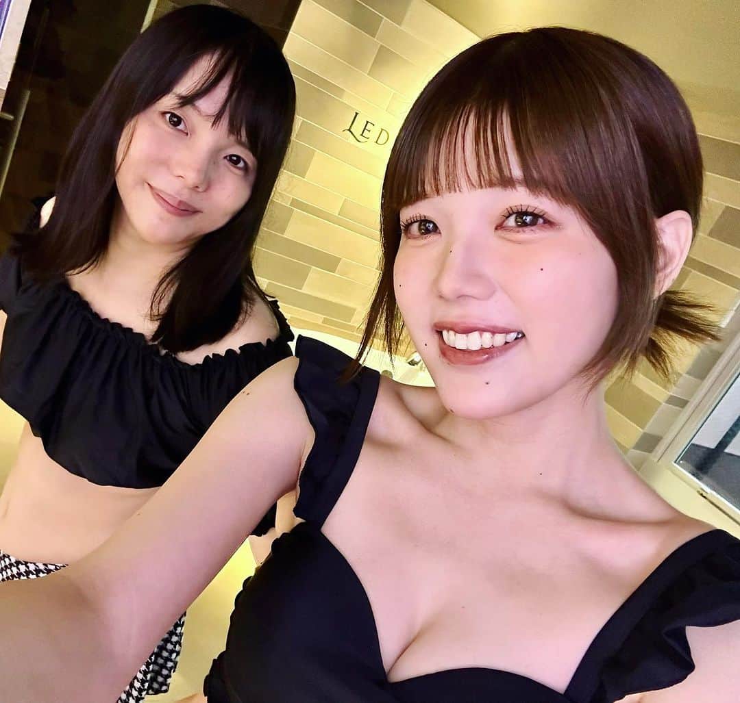 青木歌音のインスタグラム：「茶香もちさんとサウナ🤤🙌🏻💗」