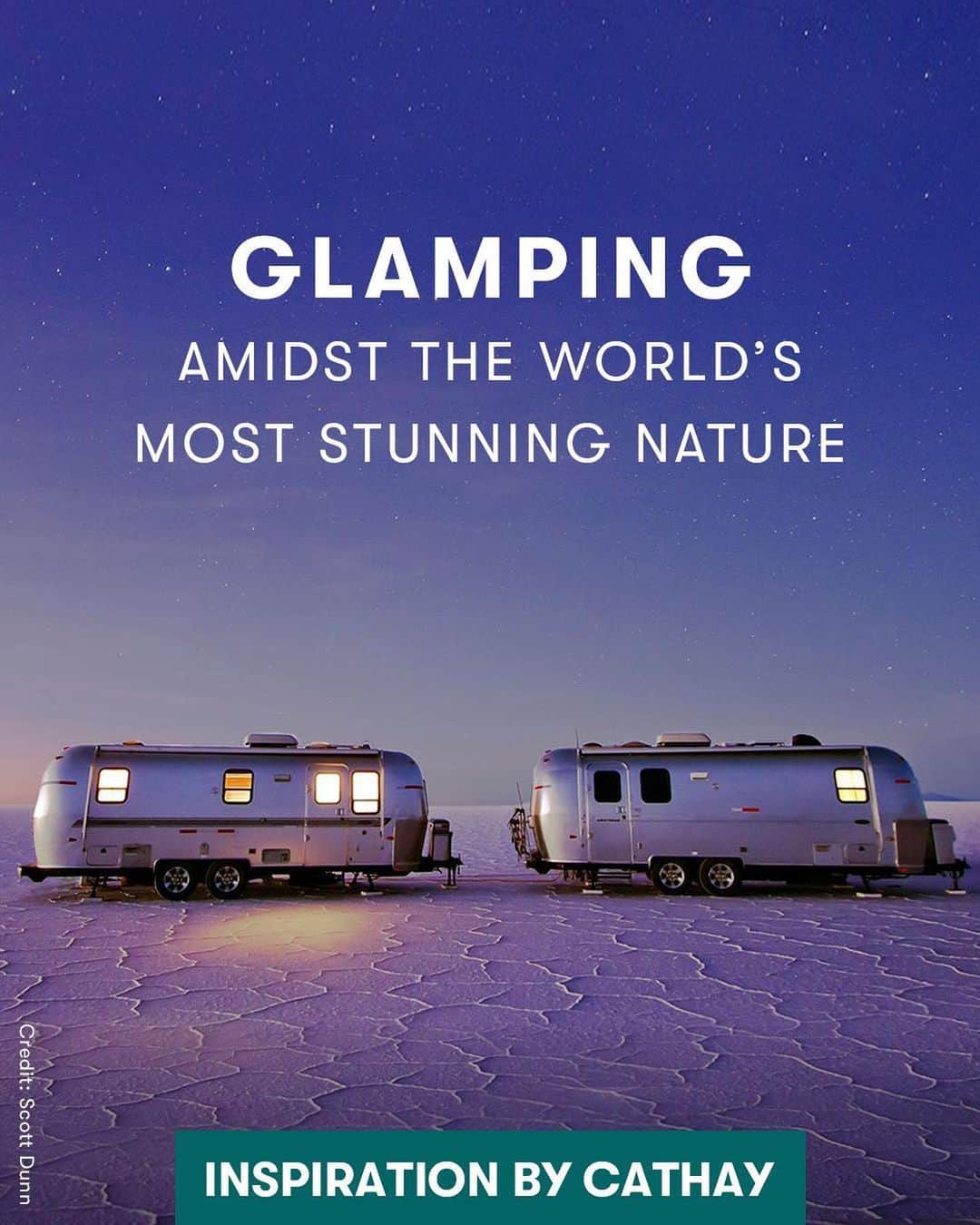 のインスタグラム：「Glamping is the new posh way to stay close to nature🏕️.   A typically more eco-conscious travel trend, glamping is a unique retreat experience that can offer upscale amenities, allowing you to enjoy life’s luxuries miles away from urbanity 😃.   From Mount Fuji, Japan, to Worthy Farm, UK, Vancouver Island, Canada and more, we’ve curated a list of glamping retreats and operators for you to take inspiration from. Check them out: Link in Bio  想親親大自然🏕️？豪華露營（Glamping）被視為新興的環保旅遊趨勢，透過提供舒適奢華的設施，讓你一邊體驗露營樂趣，一邊遠離都市享受無邊際的大自然😃！  我們為你精心挑選了一系列環球豪華露營勝地，包括日本富士山、英國沃西農場、加拿大溫哥華島等等。立即計劃你的下一個目的地，享受不一樣的野外體驗！了解更多：點擊Bio Link  #cathaypacific #MoveBeyond」