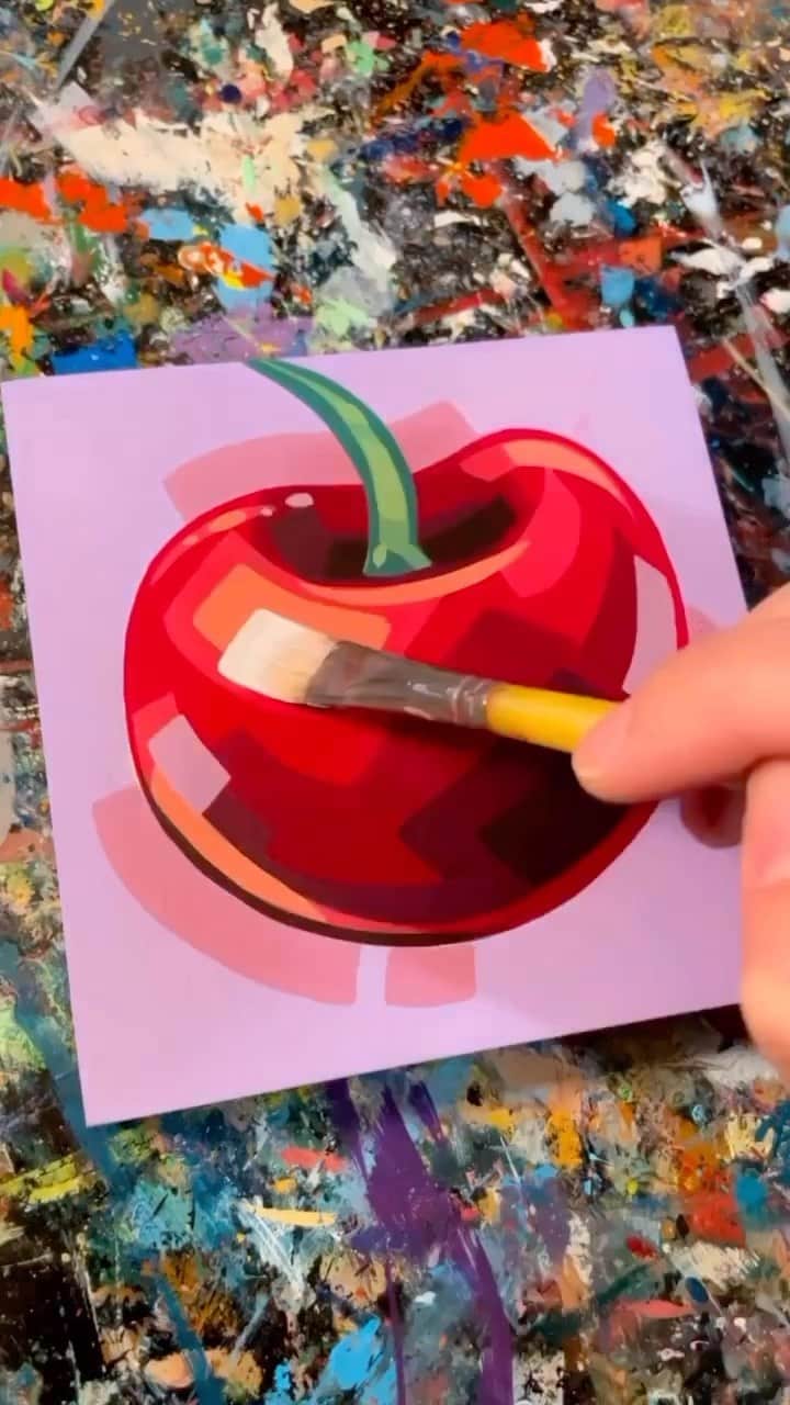 Juxtapoz Magazineのインスタグラム：「Been wanting to share this one for awhile… just a delicious work by @theobanoth that makes something hard look so simple.  #HannahWebb」