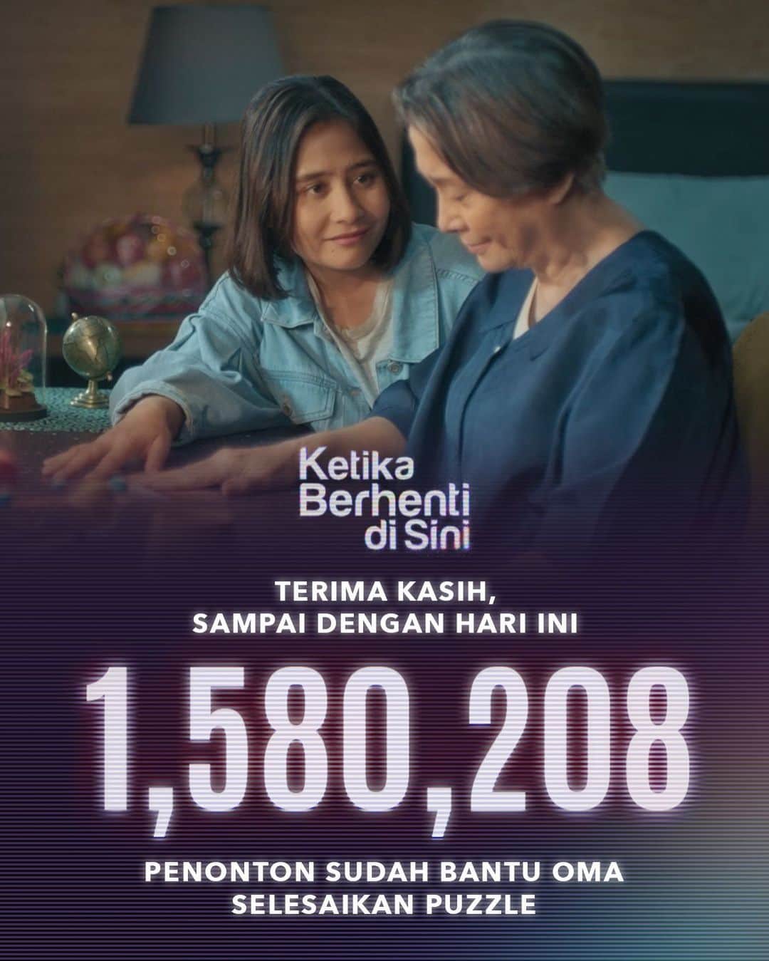Prilly Latuconsinaのインスタグラム：「Masih terus berjalan! Makasih yaaaaa semuanyaa! ❤️ Love you all!   #KetikaBerhentiDiSini #MerayakanKehilangan」