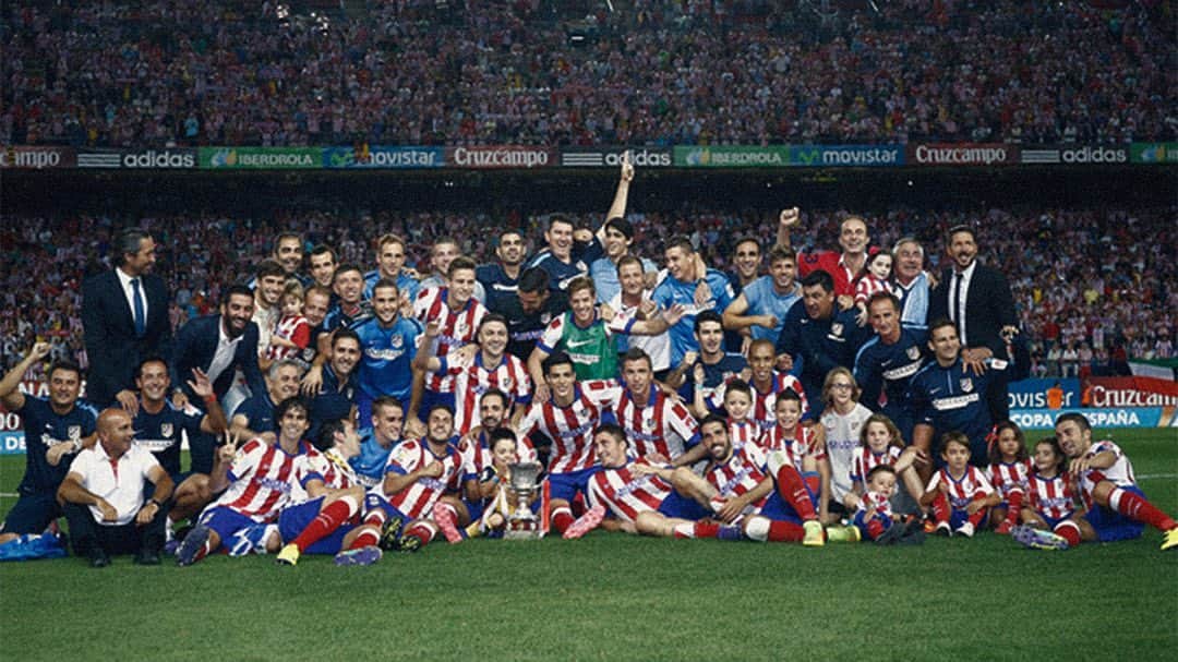 ミランダのインスタグラム：「Hoy hace 9 años vivimos otra de estas noches inolvidables en el Vicente Calderón y fuimos Supercampeones de España. ¡Aupa Atleti! ❤️🤍  🎬 @ligaagencia」