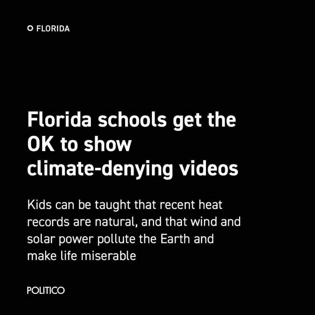 メーガン・ブーンのインスタグラム：「Florida, please stop. You know what makes “life miserable” or cease completely? The wildfires, flooding, heatwaves and wonky precipitation of late. Just teach the science and see what these young minds are capable of, please, I’m begging you.」