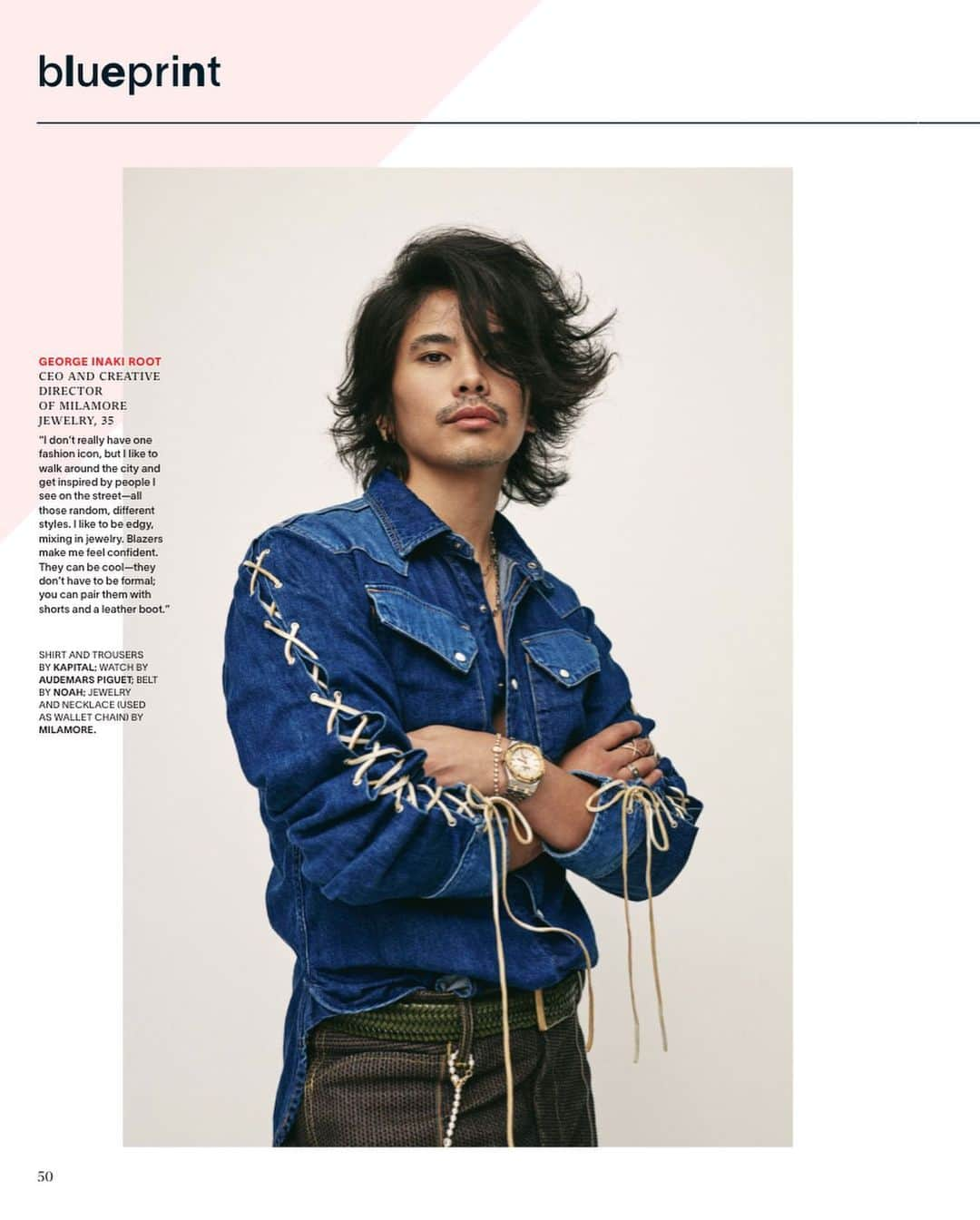 稲木ジョージのインスタグラム：「@esquire September issue, shot by @rslack. Thank you @alfonsofn & @aandrea_rios!」