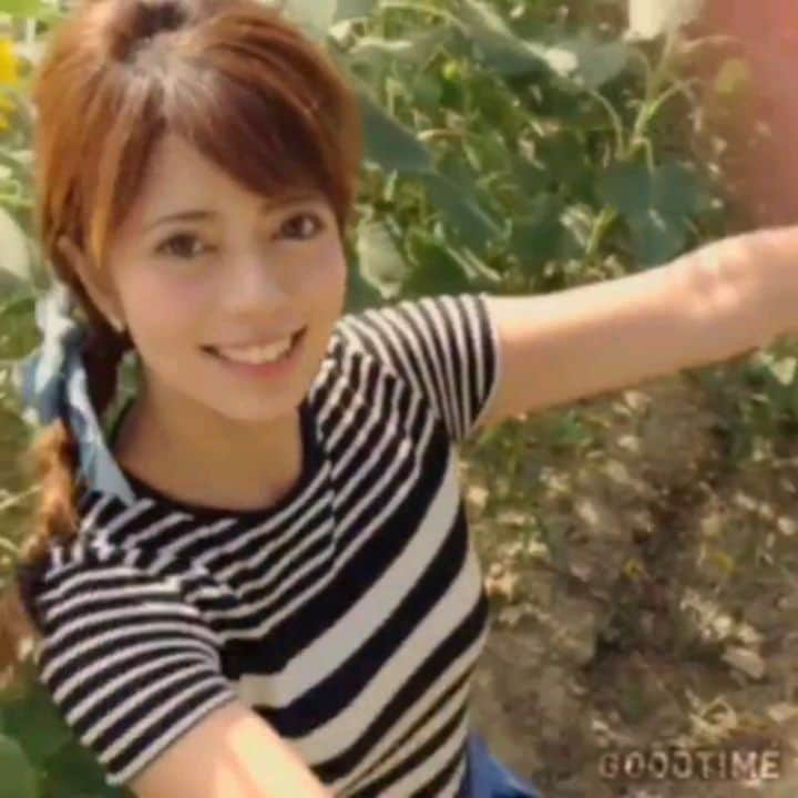 友利愛美のインスタグラム：「🌻🌻📹🌻🌻  また行きたいな♥  そして、尾道は現在すごい雨！！ 雷鳴ってるの久々に聞いたかも😷  ゆるやかになってくれるのを待とう♥  今日も素敵な1日を〜♥  #ひまわり畑 #flower #向日葵 #instagood」