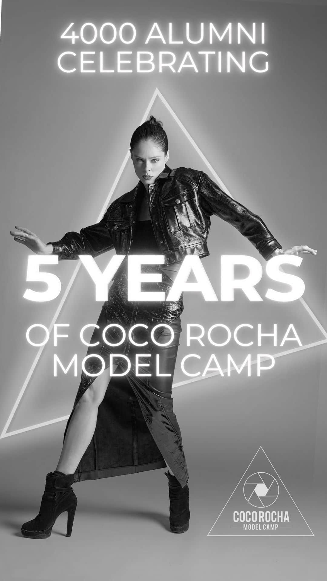 ココ・ロシャのインスタグラム：「Five years ago this week, @cocorocha hosted the inaugural cycle of @CocoRochaModelCamp, marking a shift from her years of private tutoring for top models to a new format. The camp emerged as a platform to deliver truthful and impactful education and training to model from around the world. That first camp was just six models, but as we fast-forward through 120 subsequent camps, we are proud to have nurtured over 4000 students attending from over 40 countries to date.  As we celebrate this milestone in our journey, we extend our heartfelt regards to our alumni, spanning the world. Observing your achievements on magazine covers, runways, and in campaigns fills us with profound pride. We are also so thankful for our exceptional staff, both past and present. Our team of six accomplished female photographers, the twelve adept hair and makeup artists, the dedicated trio of full-time assistants, not to overlook the crucial contributions of our social media and videography teams, and our numerous interns—each of you has played an instrumental role and helped us reach our position as the premier hub for model education worldwide.  Thank you all, we love you, and here’s to another five years as the world’s greatest model training program!」