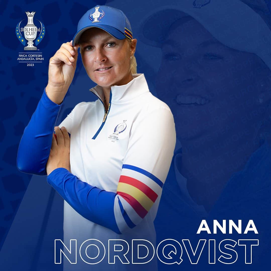 アンナ・ノルドクビストさんのインスタグラム写真 - (アンナ・ノルドクビストInstagram)「I am very honored and proud to be playing Vice Captain for Team Europe at Solheim Cup this year. 🇪🇺  There is no better feeling than representing Europe in this event and I cant believe this will be my 8th Solheim Cup.   This tournament means so much to me and my family and I cant wait to have their support in Spain in a couple weeks! They have been resting their voices after a covid break in 2021. 😉  We look forward to the support in Spain and I cant wait to be part of this team-  Go Europe! 💙  #TeamEurope #SolheimCup」8月23日 2時20分 - a_nordqvist