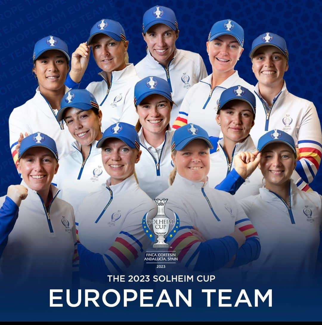 スーザン・ペターセンのインスタグラム：「🇪🇺Team Europe is COMPLETED! @suzannpettersen pick’s 👇🏼  🇸🇪 @madelenesagstrom  🏴󠁧󠁢󠁳󠁣󠁴󠁿 @gemmadryburgh  🇸🇪 @carrohedwall  🇩🇰 @emilykristinepedersen   #VamosGirls | #SolheimCup2023」