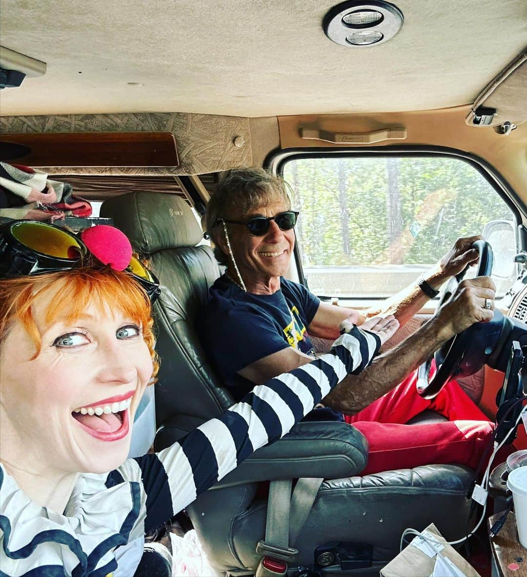 ボニー・モーガンさんのインスタグラム写真 - (ボニー・モーガンInstagram)「In the further adventures of Bon & Dad, Road trip with Dad! TO BURNING MAN WE GO!! We make our yearly pilgrimage to the Playa to build The City in the Black Rock Desert! The van is loaded, the tickets in hand, the adventure begins! If you happen to be @burningman come find us under the Big Top at the Red Nose District 2:15 and Esplanade. See you in the dust!  #shenanigans #adventuresofbonanddad  #burningman #playaclowns #roadtripwithdad #bestbuddies #playa #seeyouinthedust #bendybonnie」8月23日 8時30分 - bendybonnie