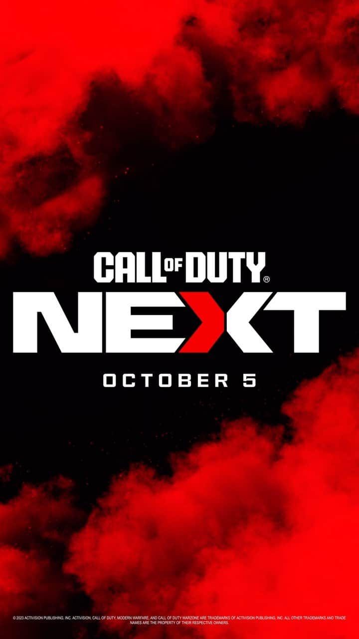 のインスタグラム：「The global livestream event #CODNext returns on October 5th 🗓️  Join us as we unveil the future of Call of Duty including a hands-on streamer showcase of Modern Warfare III, Call of Duty Warzone, and Warzone Mobile.  Stay tuned for more details in the coming weeks.」