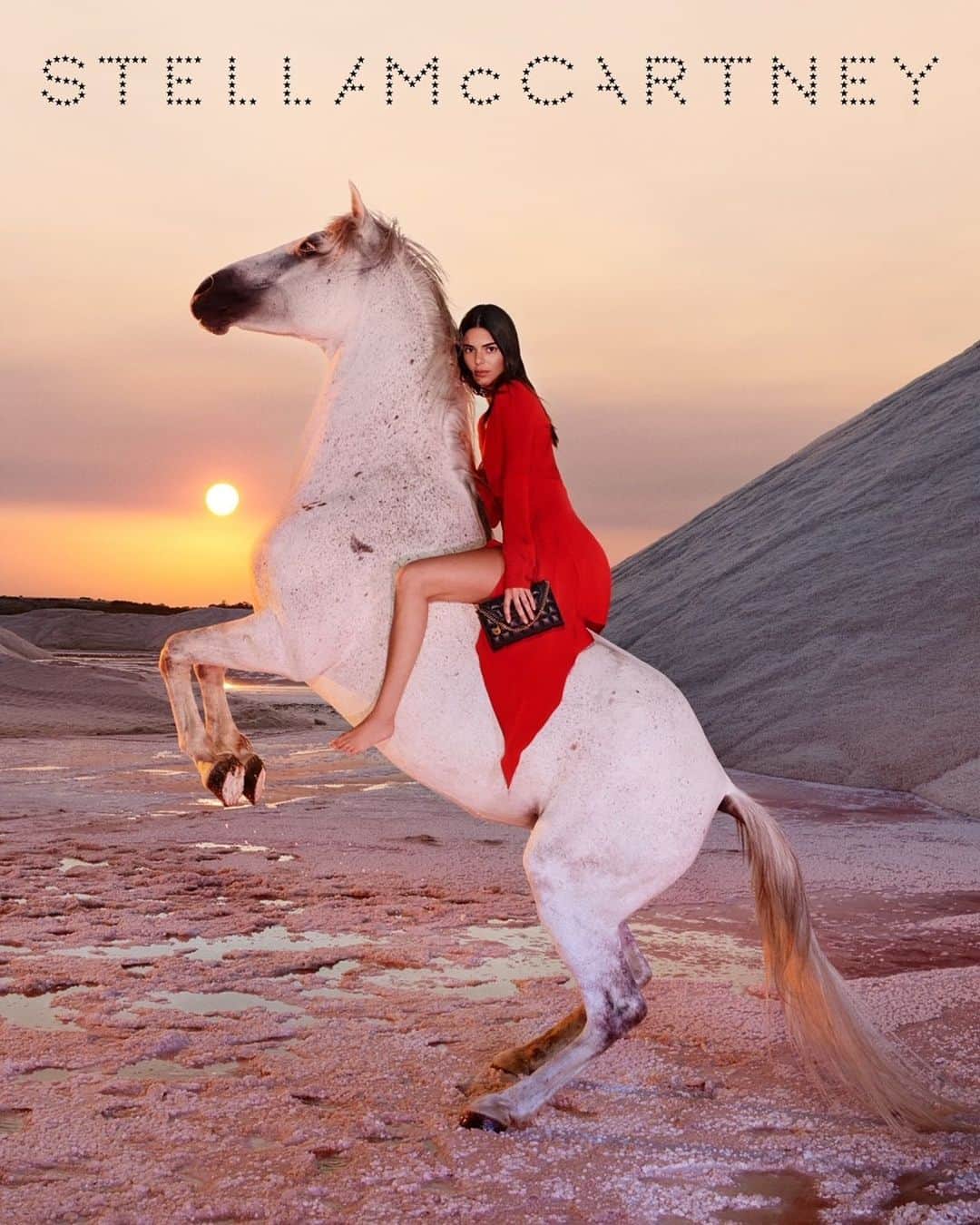 ケンダル・ジェンナーのインスタグラム：「a special day with @stellamccartney shot by @harleyweir   #JeanFrancoisPignon and his horses were nothing short of amazing. i felt so happy and calm all day. thank you for this experience Stella 🤍  #StellaMcCartney #StellaWinter23」