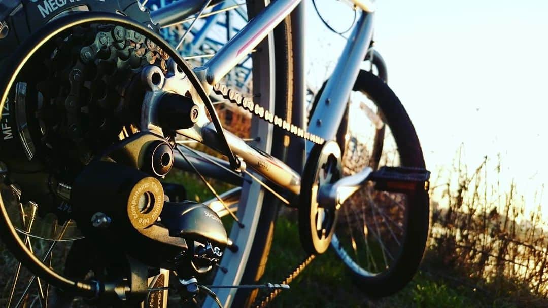 マサイのインスタグラム：「9年前の原点だってさ。 このときはみんな実家から自転車で俺の家に集合してから川まで向かってたなぁ。 真面目な話もしたけど、ほとんど適当な話をしてました。店で買った弁当食べながら。  小さな橋は今では撤去されて、迂回して渡らないといけなくなっています。」