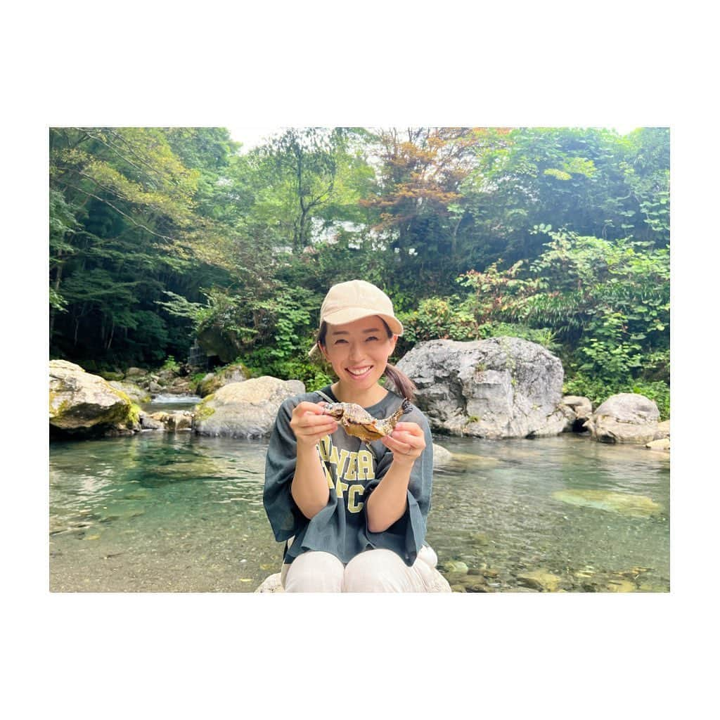 羽村亜美のインスタグラム：「マス釣りいったよ🎣 塩焼き最高！！ 🍺が飲みたくなるね🍺」