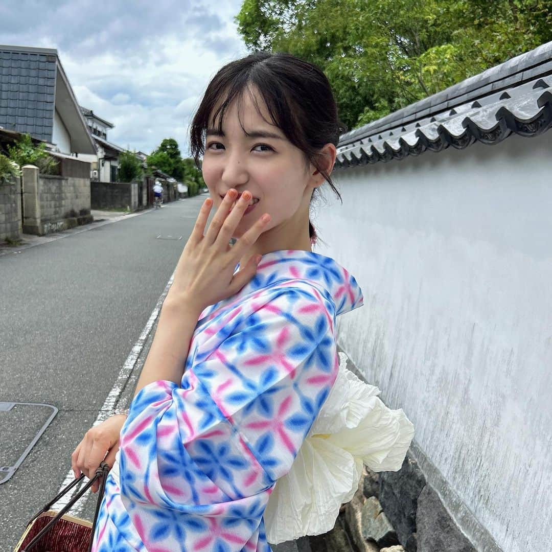 下尾みうさんのインスタグラム写真 - (下尾みうInstagram)「たおやかタオ🩵  山口県萩市でおばあちゃんと浴衣デート👘🍀Part2  #萩 #山口県 #萩市 #浴衣 #白壁 #城下町 #浴衣女子」8月23日 9時29分 - miumiu1343