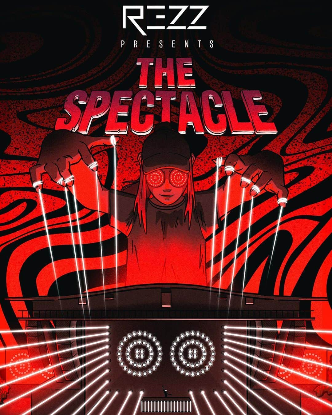 REZZのインスタグラム：「I’m debuting a new show design at both my red rocks shows. Can’t wait for you to see in person.  “THE SPECTACLE”  So fuckin stoked to see u all!」