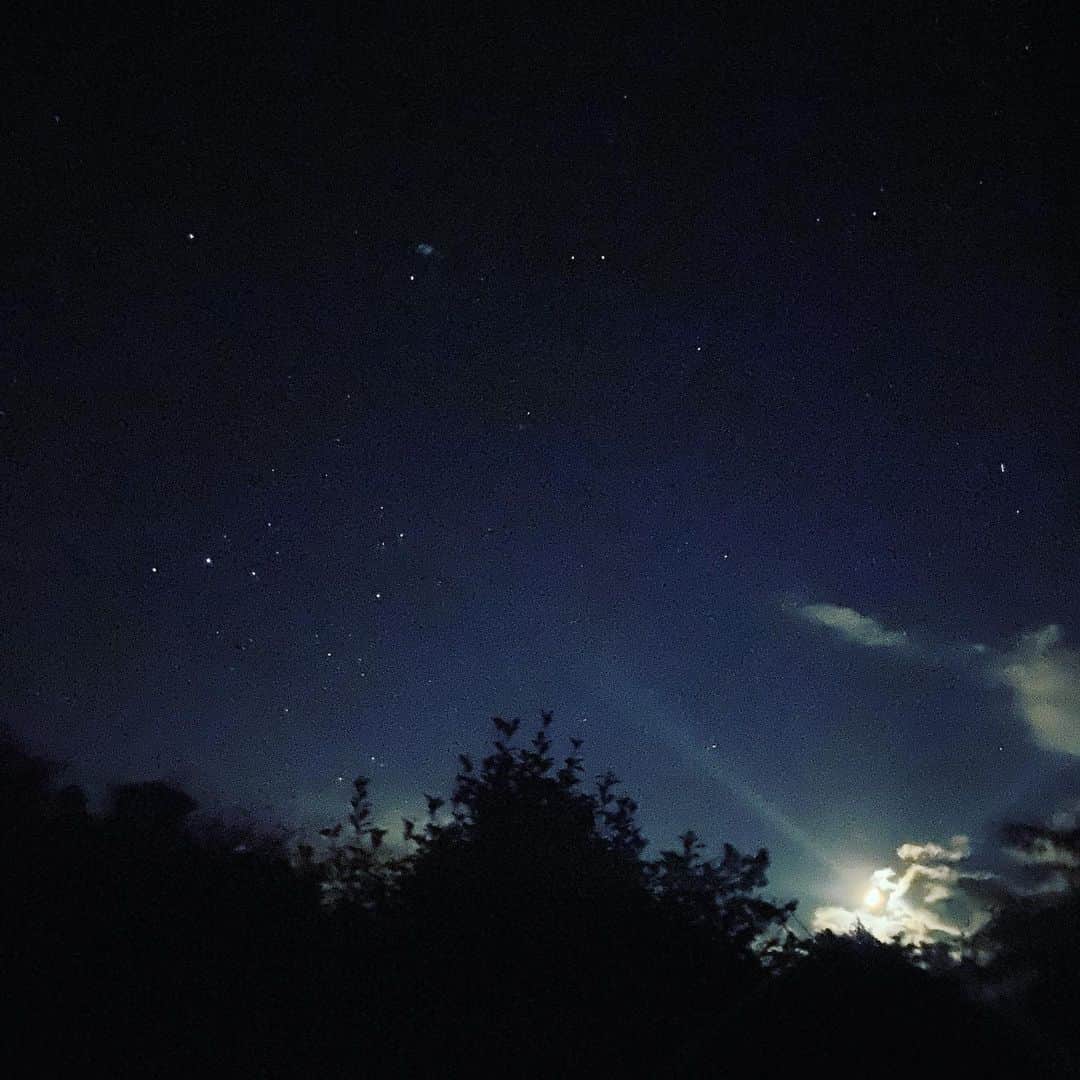 のインスタグラム：「スマホカメラだとこれが限界だけど満天の星空でした⭐️」