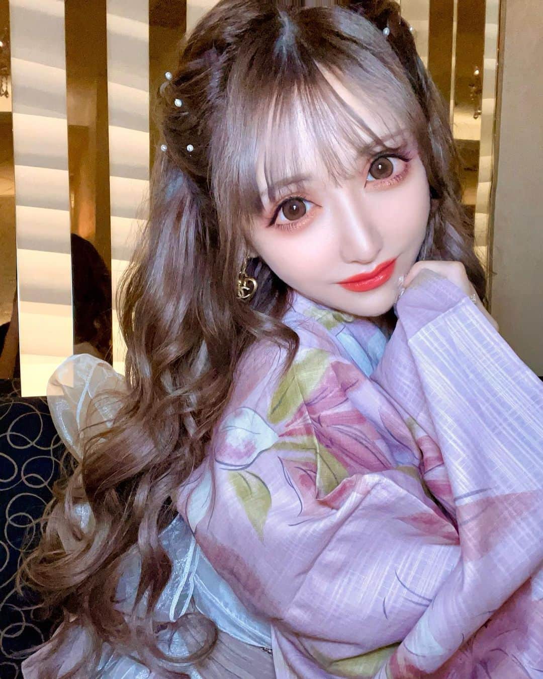 桜井莉菜さんのインスタグラム写真 - (桜井莉菜Instagram)「【 @ageha.kitashinchi 】 浴衣イベント👘💓 1日目は淡いピンクにしました🩷💜🩷 かーわーいー💓 やっぱ【 @dress_sugar 】の浴衣は毎年可愛いのでいっぱいで毎年迷うっ💜 今年は花火大会行けなかったけど、屋形船とか乗りたいなぁ🦋 誰か連れてってー🩷  #ageha#ageha北新地#北新地#北新地キャバクラ#浴衣#浴衣イベント#sugar浴衣」8月23日 10時13分 - rina__sakurai