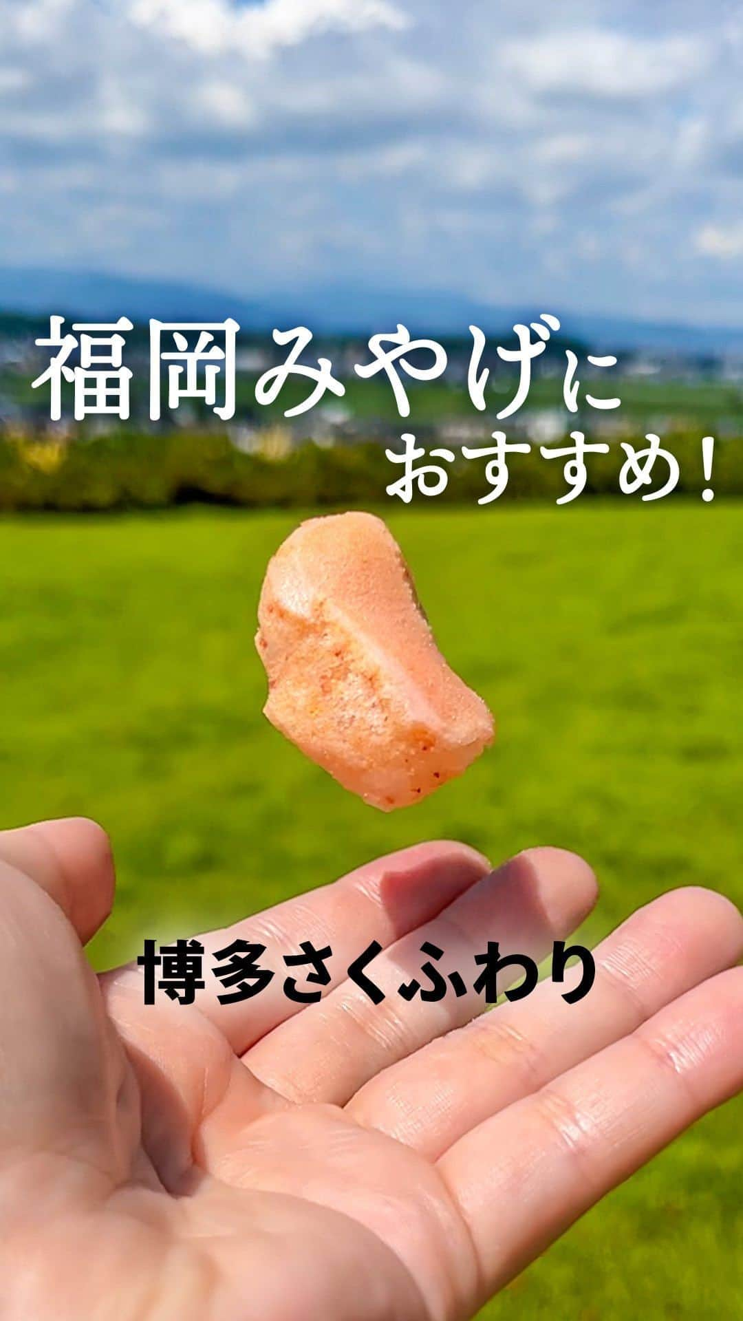 辛子明太子のやまやのインスタグラム：「. ＼ やみつき新食感 ／  サクッとして、口の中で溶ける・・・ ふんわりとろけるような新食感の「博多さくふわり」 えびの風味にピリッとした辛子明太子の辛さ😊  一度食べたらやみつきに！ぜひ一度おためしください😍  ✈️お土産にもとってもおすすめです🚅 .  . #やまや #明太子 #めんたい #明太 #やまやの明太子 #福岡 #博多 #博多名物 #お取り寄せ #おすすめ商品 #お土産 #博多土産 #福岡土産 #おいしいもの部 #明太味 #さくふわり #博多さくふわり #instafood #yummy #sweets #fukuoka #福岡グルメ #お菓子 #おかし #手土産 #博多みやげ #福岡みやげ #おやつ #スイーツ #新食感」