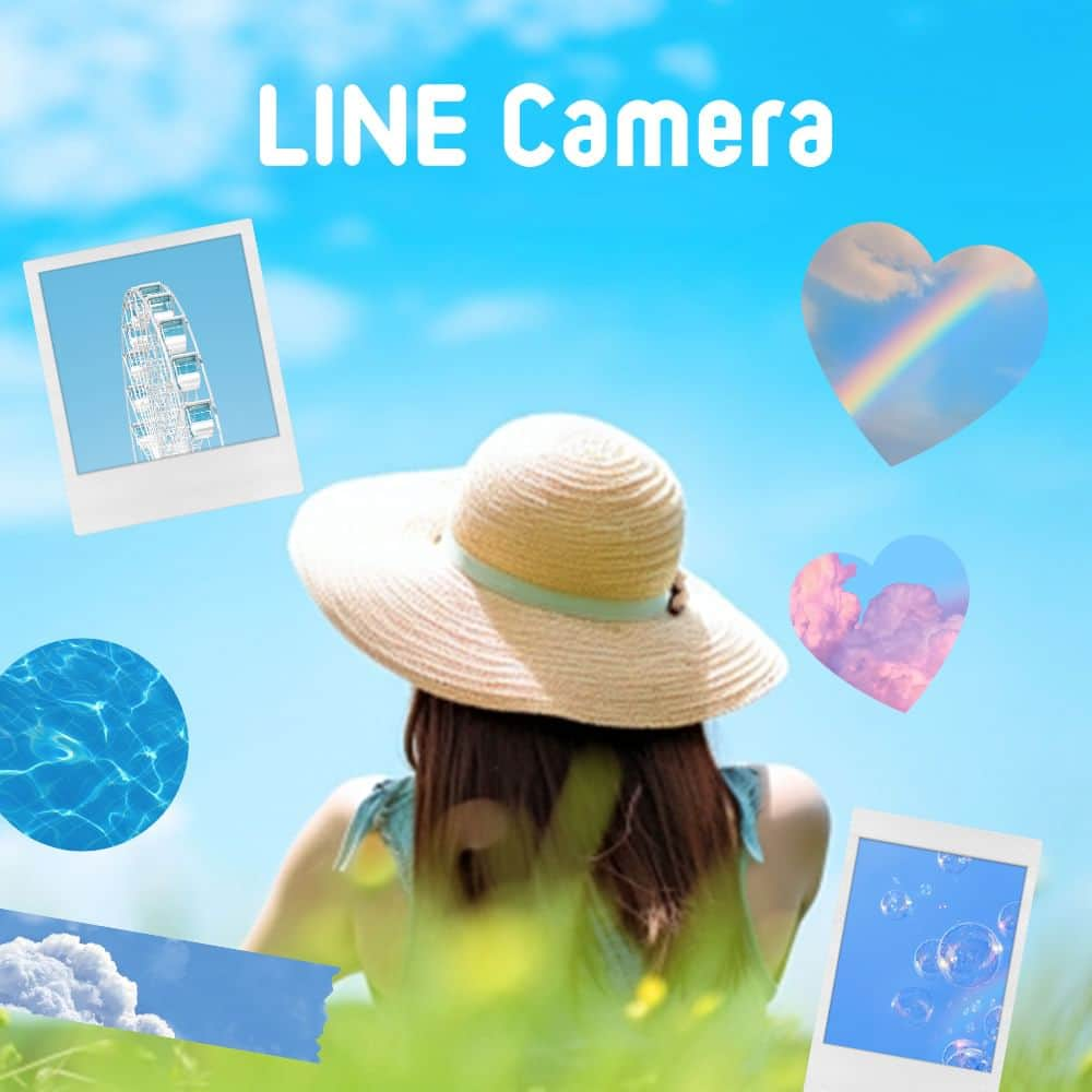 LINE Cameraのインスタグラム：「🆓ブルーフォトクロップ☁️ 青色風景を切り取ったよ💙 . 🆓 Cropped blue photos ☁️ We've cut out the sky 💙 . #linecamera #lineカメラ #ラインカメラ #無料 #無料配布 #free #夏 #summer #summercolors #空 #雲 #sky #海 #プール #虹 #シャボン玉 #青 #blue #加工アプリ #画像加工 #加工画像 #加工 #スタンプ #stamp #stamps」