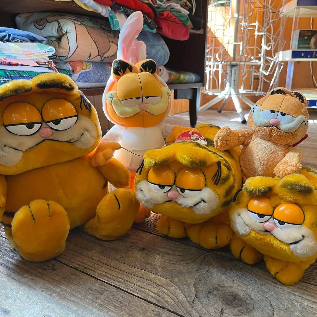 kiarrysのインスタグラム：「New Arrival 1980’s Garfield Plush Doll. Web shop In store Now !!」