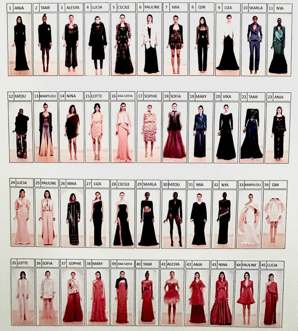 のインスタグラム：「Line Up #backintown #lineup @alexismabille #show #board #girls #cast #casting @cococasting #❤️ #showtime #alexismabillehautecouture #comingsoon」