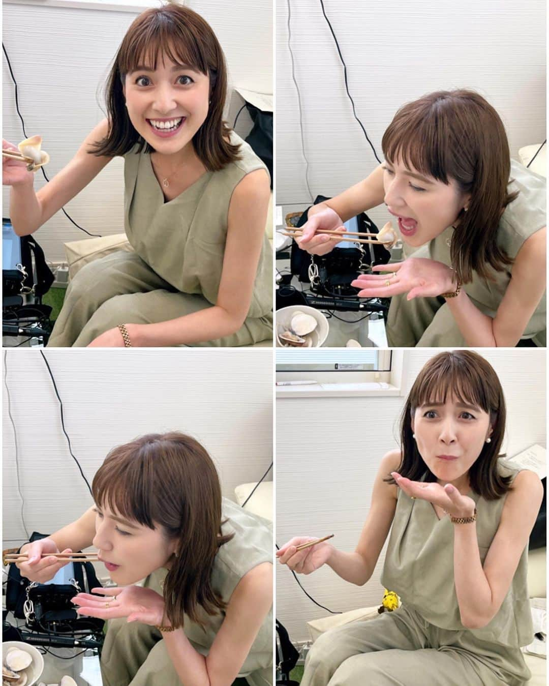 佐藤由季さんのインスタグラム写真 - (佐藤由季Instagram)「お口の中に幸せ広がる〜🥰 そんな8/21のbayfmプレシャスレポートは #不動丸 から遠藤ご夫妻と生中継でした🎤  不動丸さんは旭市にある飯岡漁港の漁船で 刺し網漁・貝桁漁をされています🐟 そして、bayfm公式通販サイト  #78store @78store_official でも この5月から掲載がスタートしていて 大人気の活きたはまぐりで作る 冷凍加工品を販売！ 直売所では、九十九里浜で獲れたお魚・伊勢海老・ワタリガニも😍 なんと贅沢な、、、🤤  ヨダレをいっぱい垂らしながら（笑） 次から次へといただいちゃいました🙏  ☆開いちゃいました♪ 　九十九里産酒蒸しはまぐり 旨み凝縮！身もしっかり！ 噛めば噛むほどジュワジュワジュワ〜と 味が濃くなっていく感じ☺️ ビールにも絶対合うなぁ〜🍻  ☆幸運のはまぐり☆ 　九十九里産酒蒸しはまぐり 身がふっくら柔らかい！ しっとりしていてそのままはもちろん お吸い物やパスタなど お料理との相性も良さそう👍  こんなにも食感が違うの！？ どちらも冷凍なの！？ 電子レンジでチンすれば良いだけなの！？ 簡単なのに、、、 とにかく信じられないくらい美味しい！！  ☆伊勢海老 リキッド凍結したものと新鮮な生のものと 食べ比べさせていただきました😍  新鮮なものは身がプリッと引き締まってる！ 甘みもあってそれはもちろん美味しいのです が・・・・・ リキッド凍結したものに驚き😳 甘みが増してとろ〜んとしていて お醤油をつけずにそのままで美味しい🤭 (むしろ私はこちらの方が好きかも💕)  ハマグリも伊勢海老も-30℃で瞬時に 冷凍する #リキッド凍結 の技術に 驚きの連続でした！！ 冷凍の概念が覆された！！！！ 皆さん、食べてみたら分かります！！ 私もしっかりお買い物をして、、、 今日クール便で届けていただきました🐟 素敵な手書きのお手紙まで入っていて 感動🥹💓遠藤ご夫妻の温かさはもちろん 明るく楽しい店員さんたちにも 美味しい海の幸にも元気をいただく 幸せなお時間でした☺️ 沢山のお心遣いをありがとうございました またお会いしに行きたいなぁ〜🎶  #bayfm  #アンナミラクル  #プレシャスレポート  #飯岡漁港  #海の幸 #旭市 #千葉県  #ハマグリ #はまぐり #蛤  #伊勢海老  #海鮮大好き  #フリーアナウンサー  #佐藤由季  #ずーーっと食べてた 🤤 #美味しい楽しい嬉しいが止まらない 🎶 #遠藤さんご夫妻も素敵 💓 #名物定員さんにもお会いしちゃった 😍」8月23日 15時28分 - yukisato0710